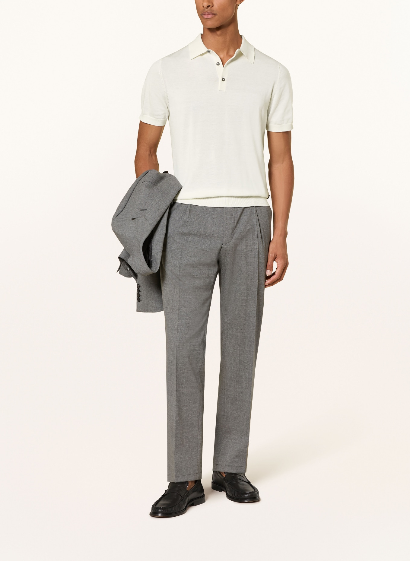 DIGEL Polo tricoté DAMY: BLANC