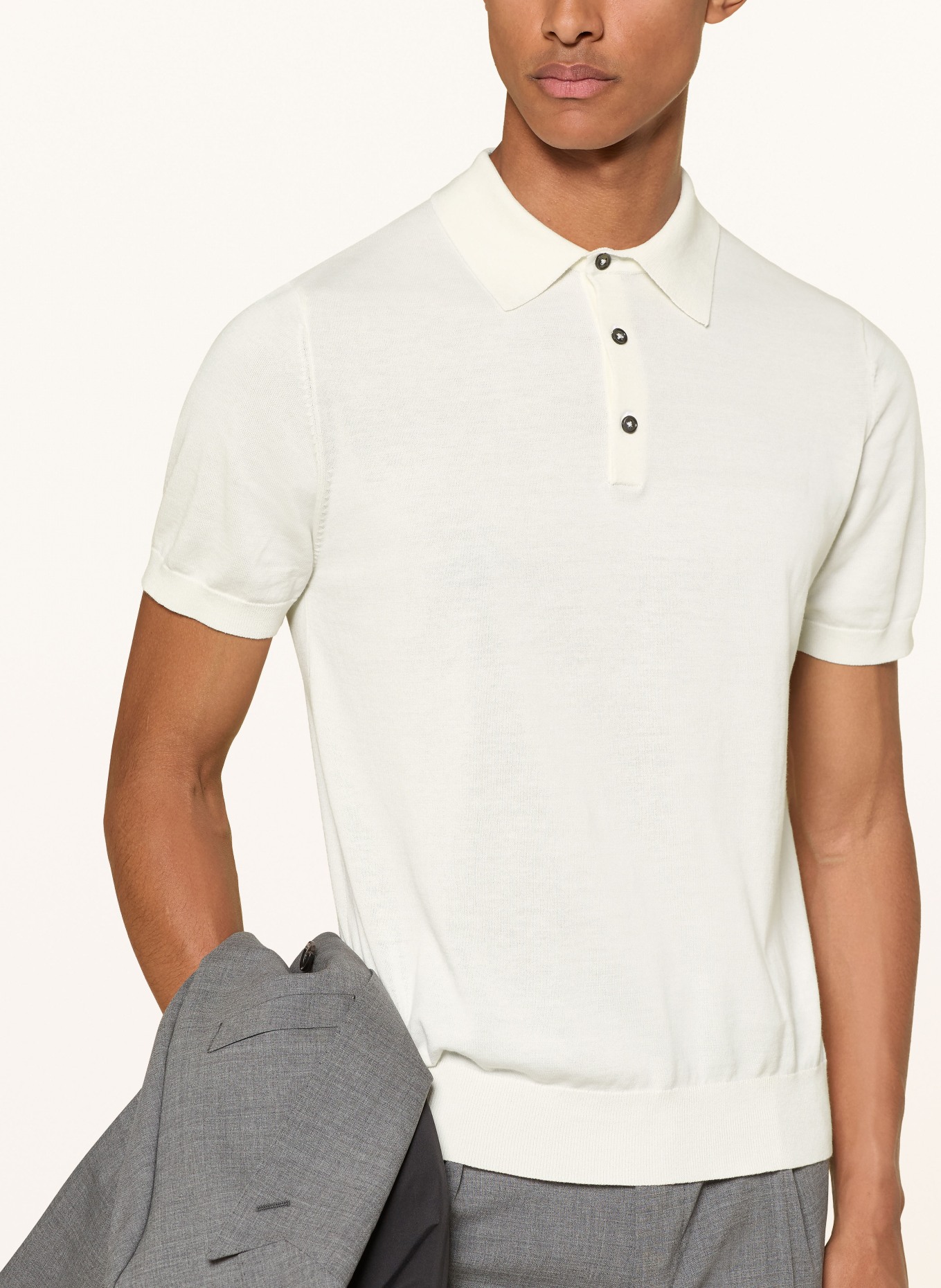 DIGEL Polo tricoté DAMY: BLANC