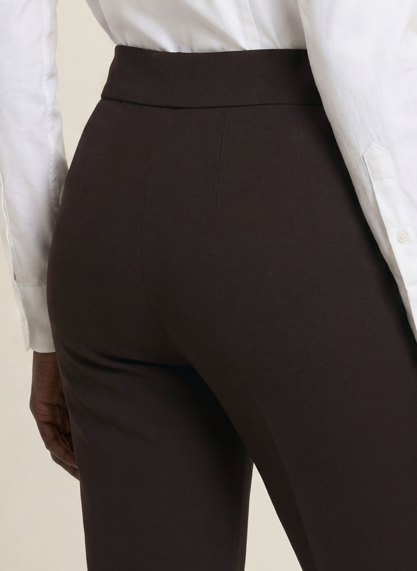 SEDUCTIVE Bootcut-Hose NANOU aus Jersey: DUNKELBRAUN