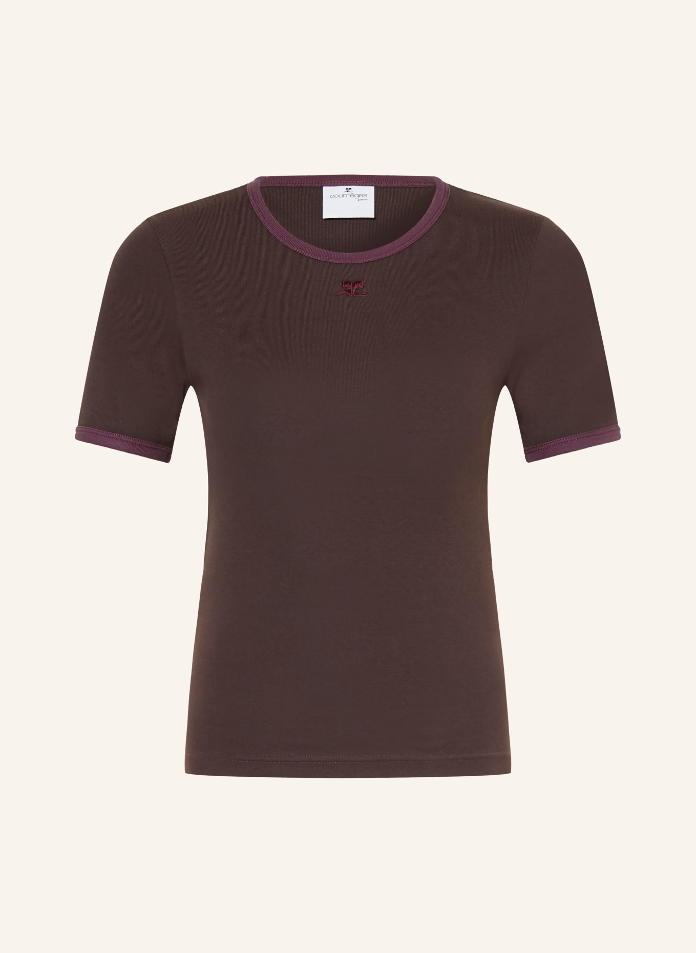Courrèges T-shirt: DARK BROWN / DARK PURPLE