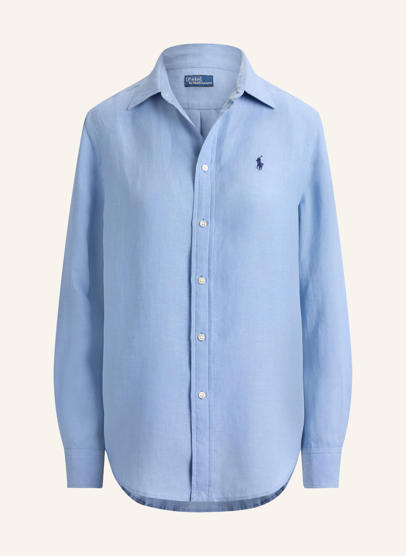POLO RALPH LAUREN Hemdbluse aus Leinen: HELLBLAU