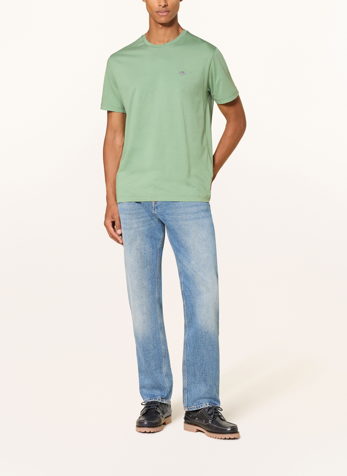 GANT T-shirt: LICHTGROEN