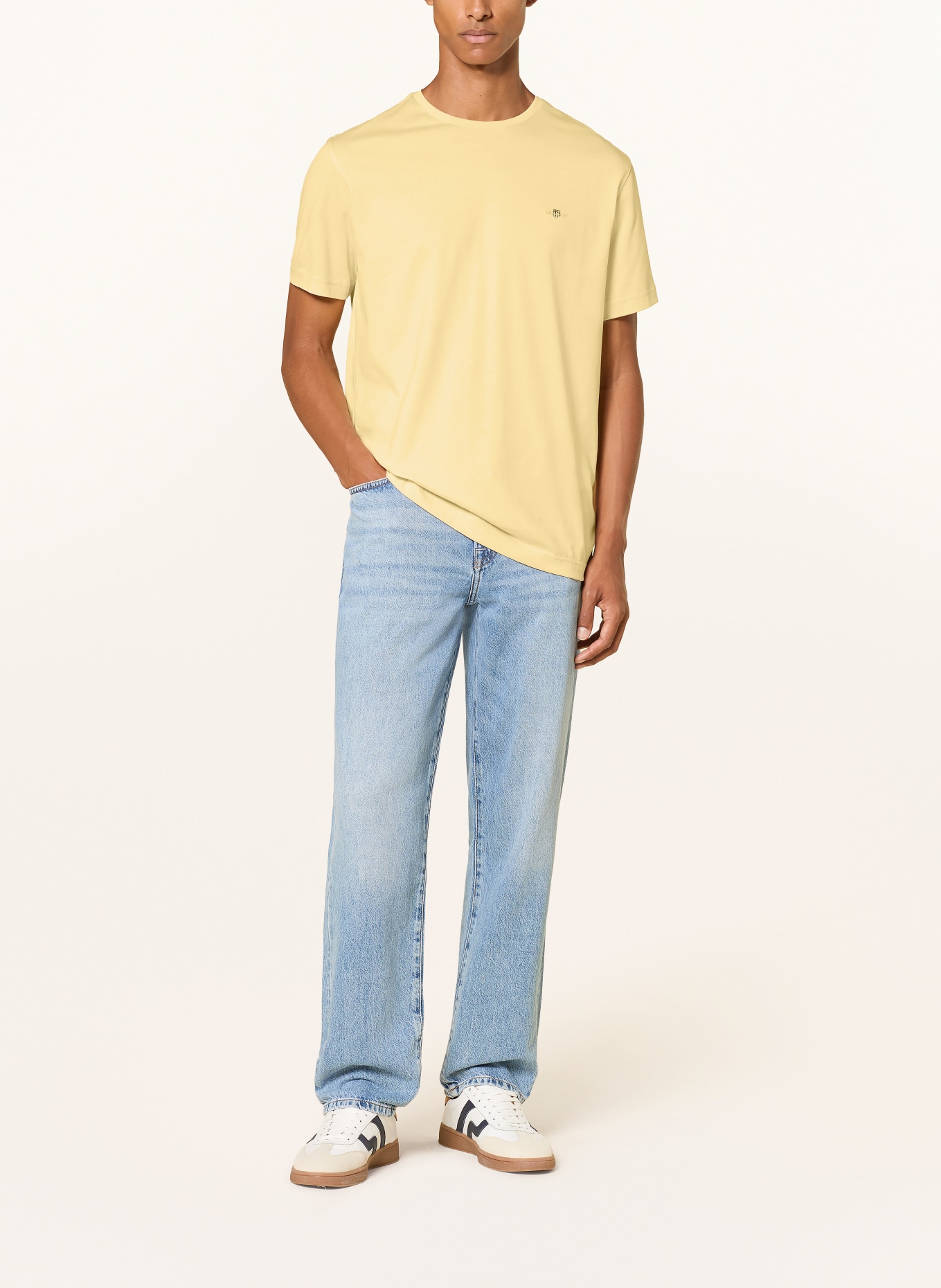 GANT T-shirt: LICHTGEEL