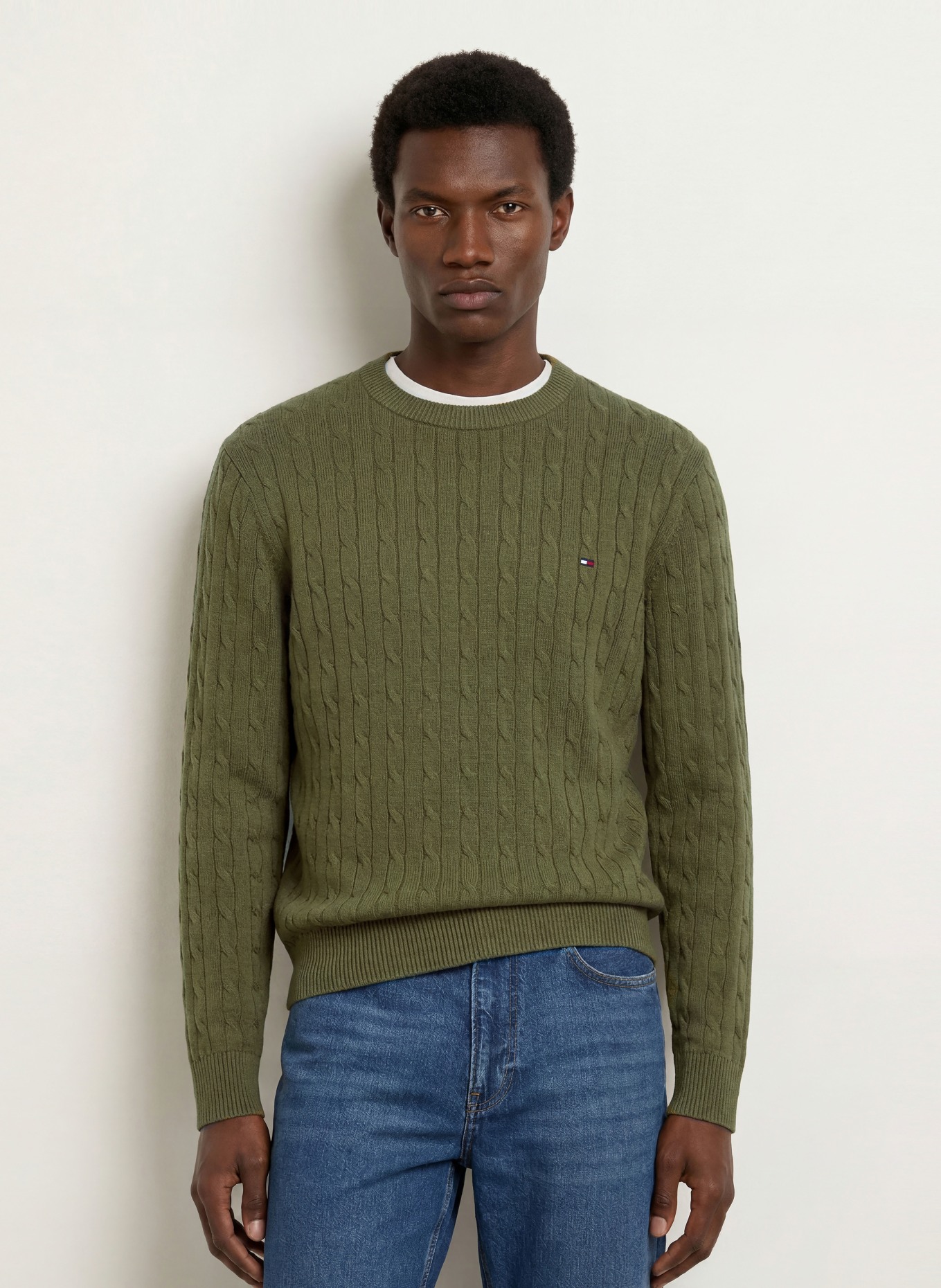 TOMMY HILFIGER Pullover: OLIV