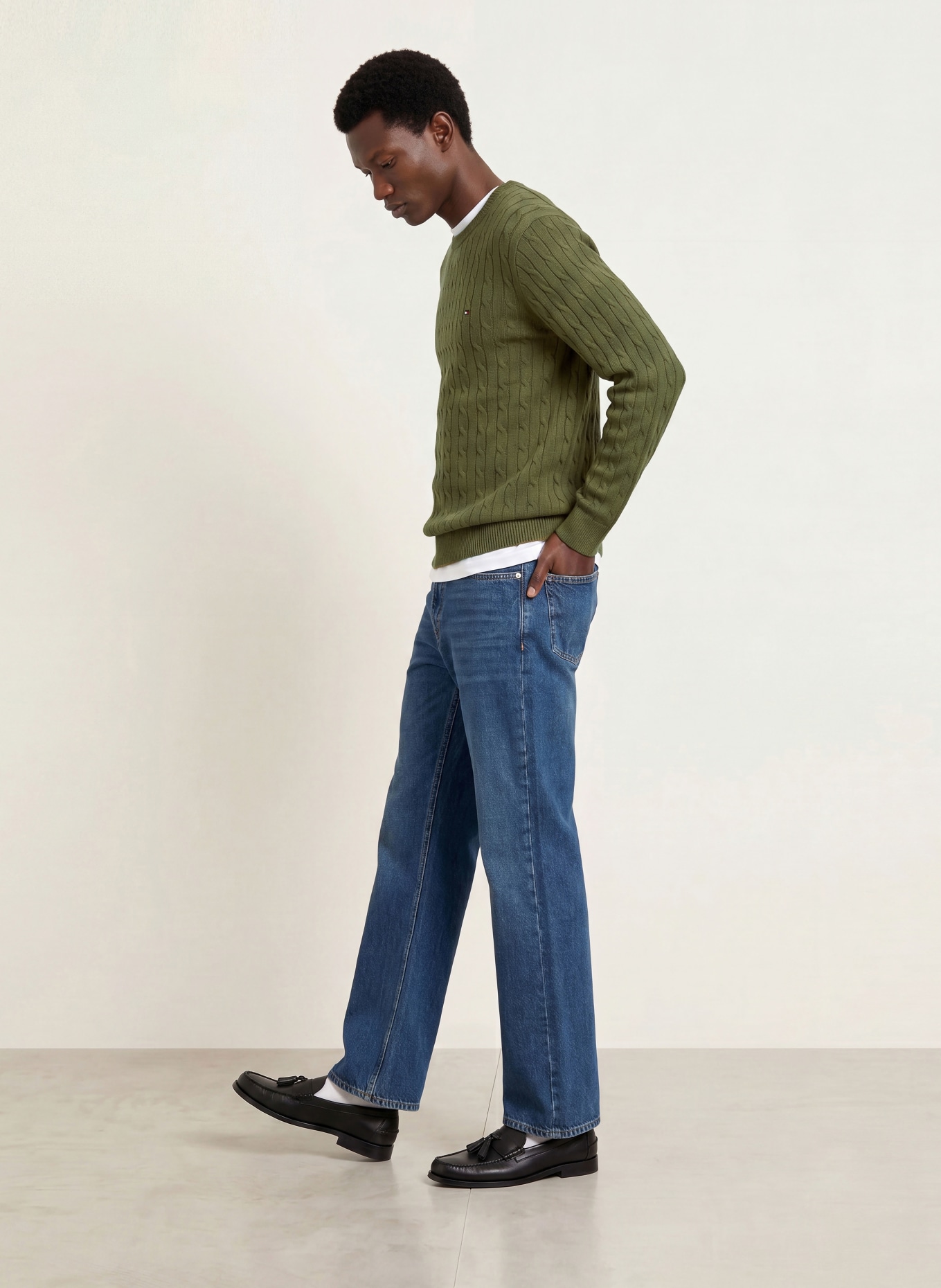 TOMMY HILFIGER Pullover: OLIV