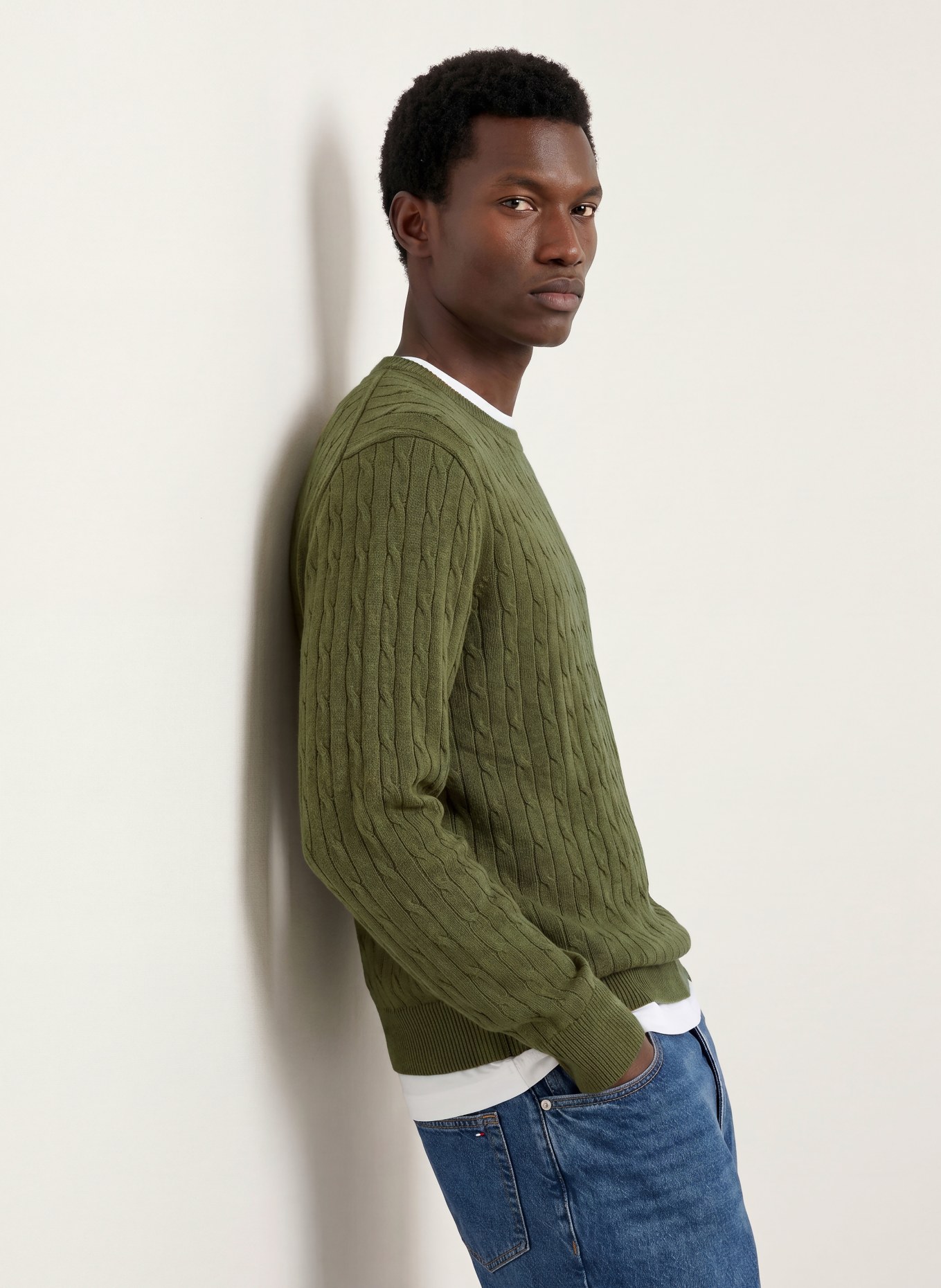 TOMMY HILFIGER Pullover: OLIV