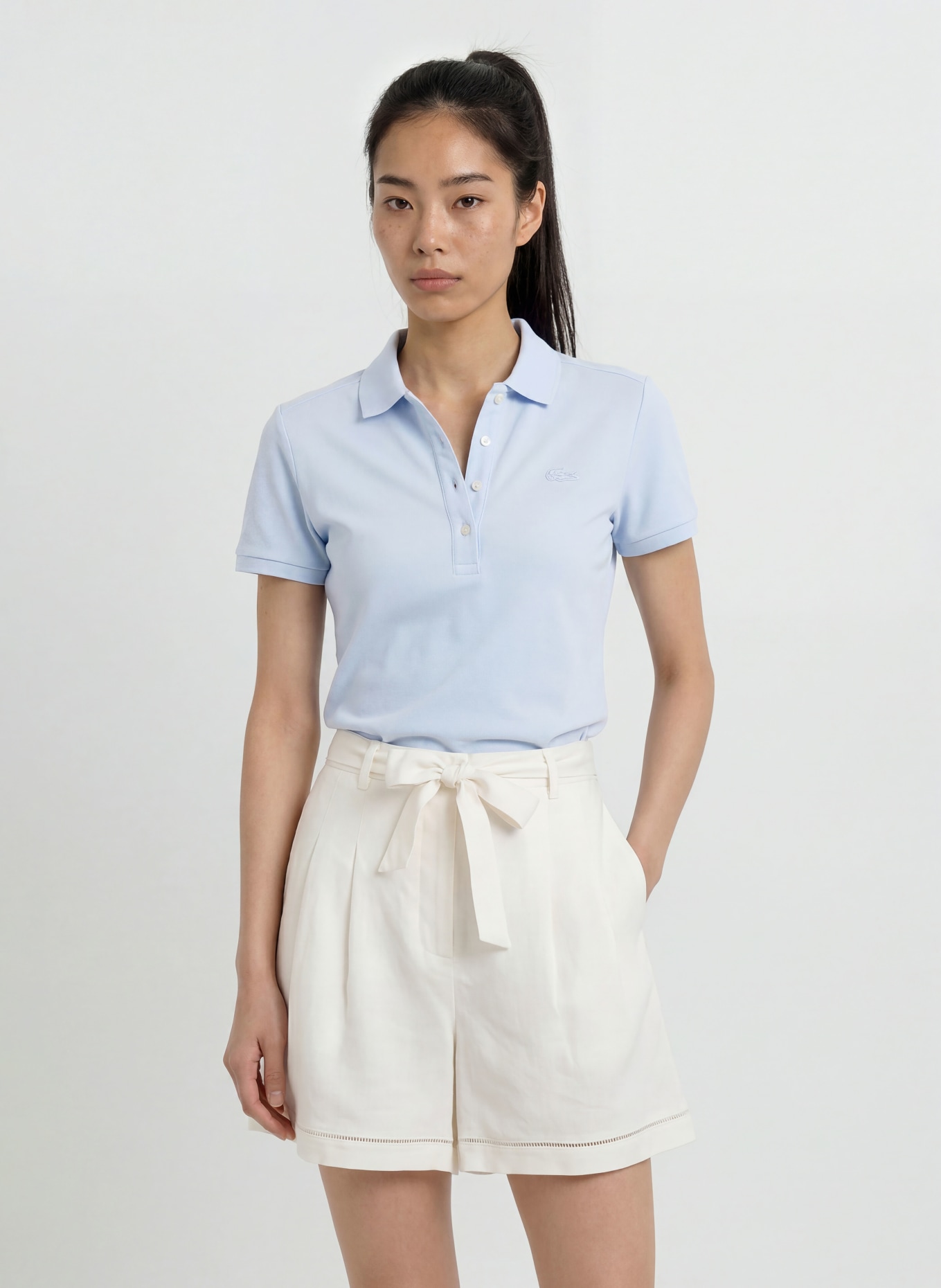 LACOSTE Piqué-Poloshirt: HELLBLAU