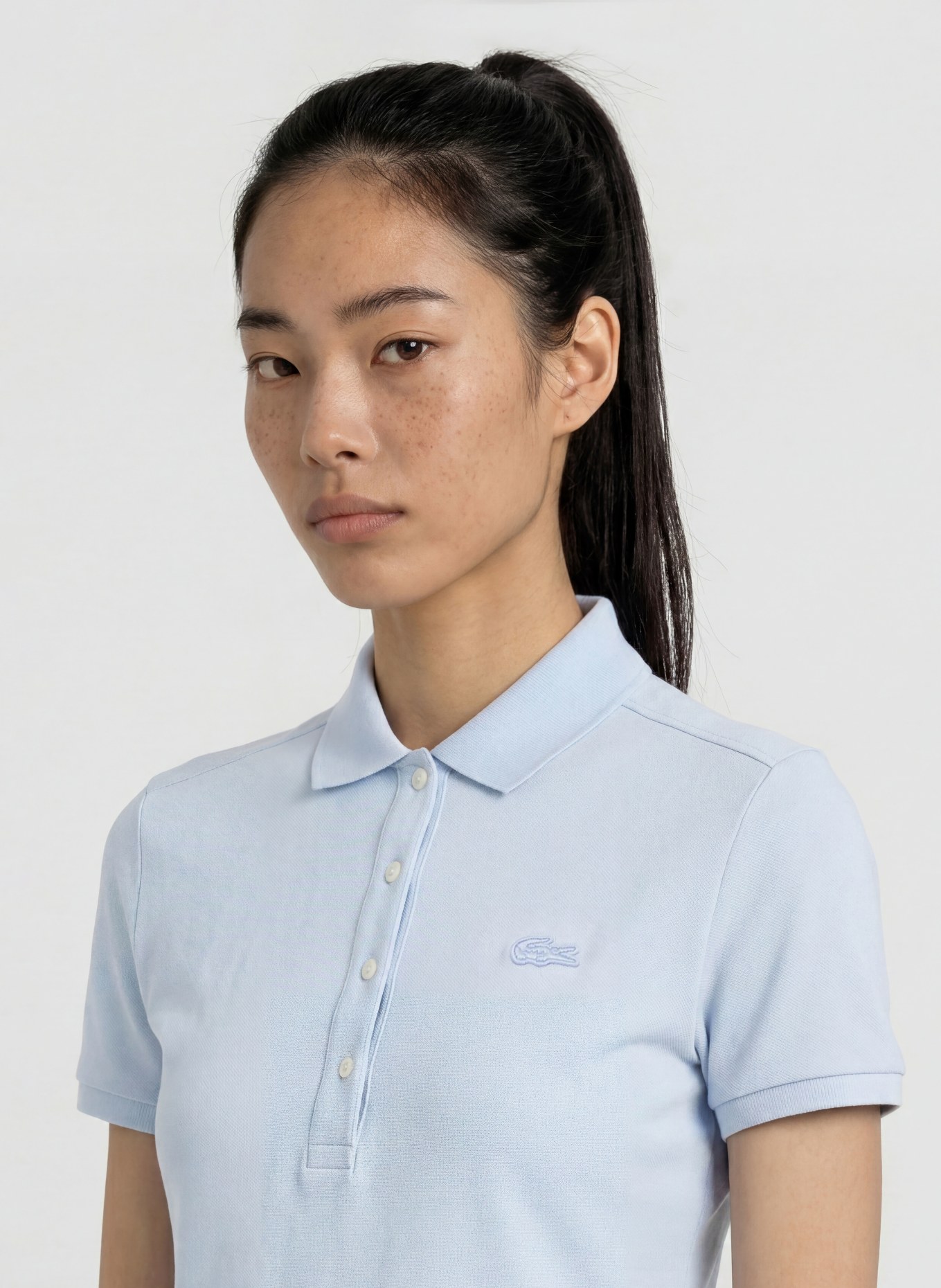 LACOSTE Piqué-Poloshirt: HELLBLAU