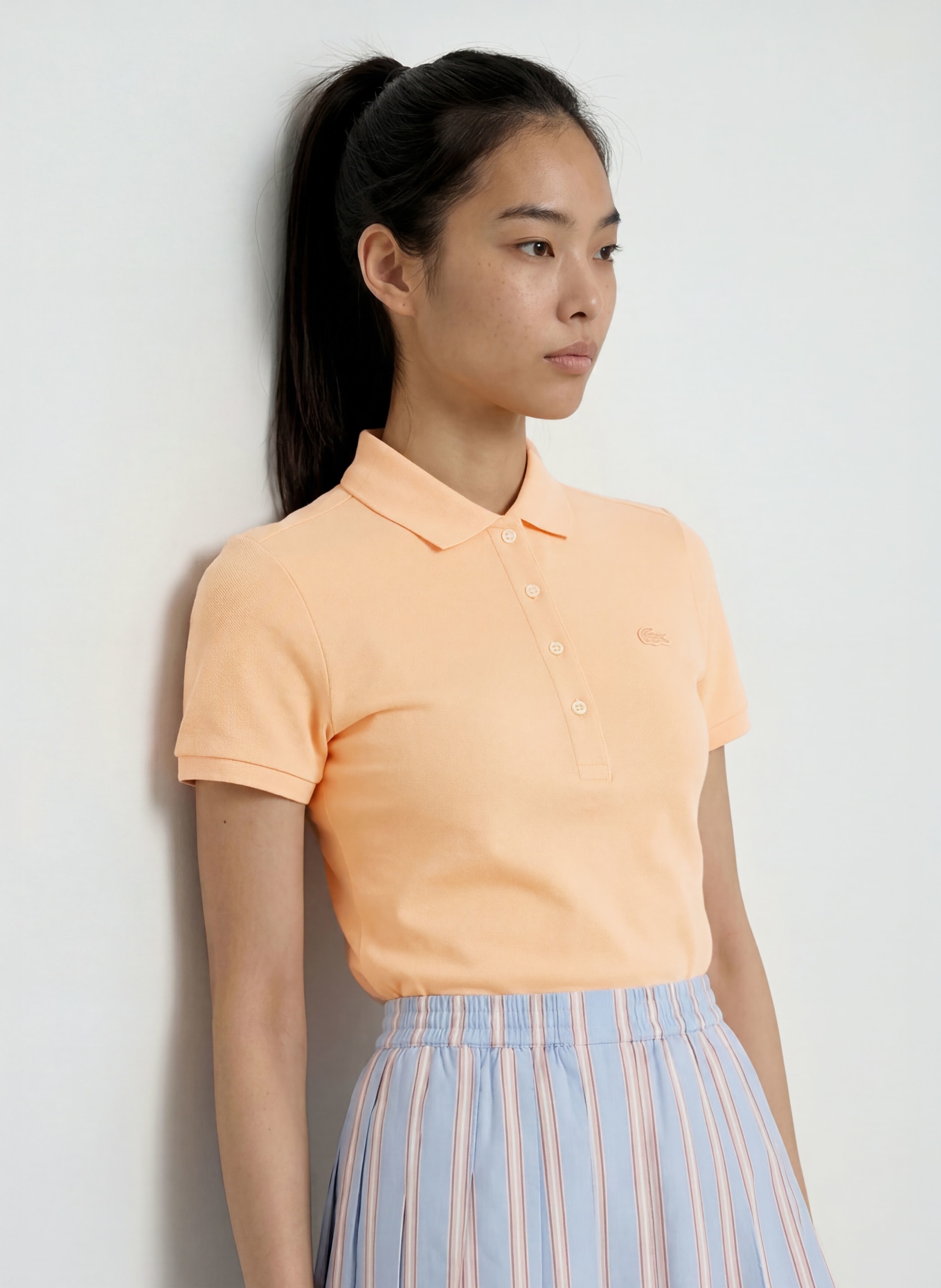 LACOSTE Piqué-Poloshirt: HELLORANGE