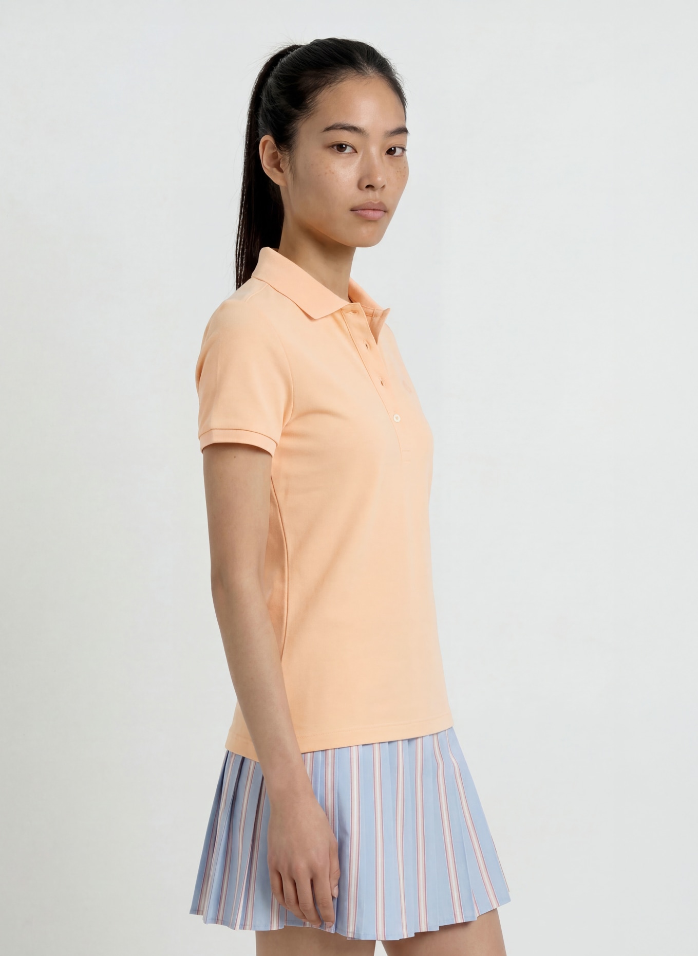 LACOSTE Piqué-Poloshirt: HELLORANGE