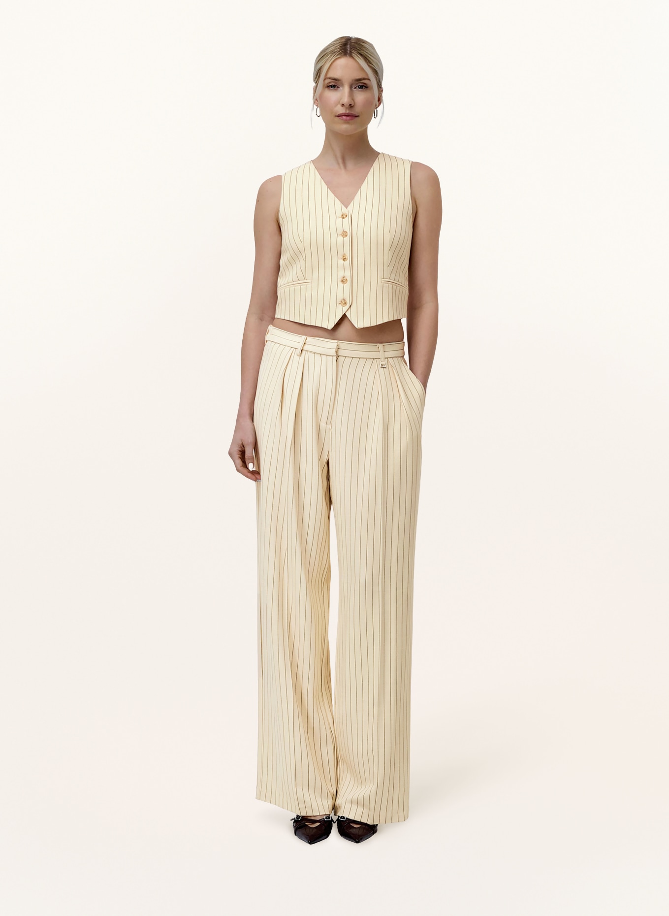 LeGer Studio Blazer vest ELAINE: ECRU / BLACK