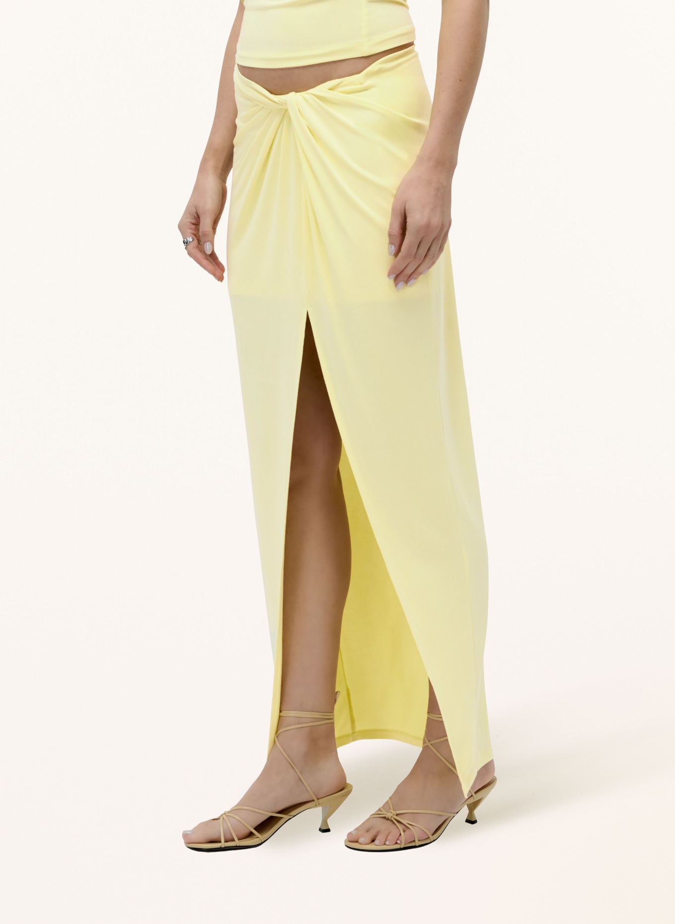 LeGer Studio Jersey rok PERLE in wikkeloptiek: GEEL