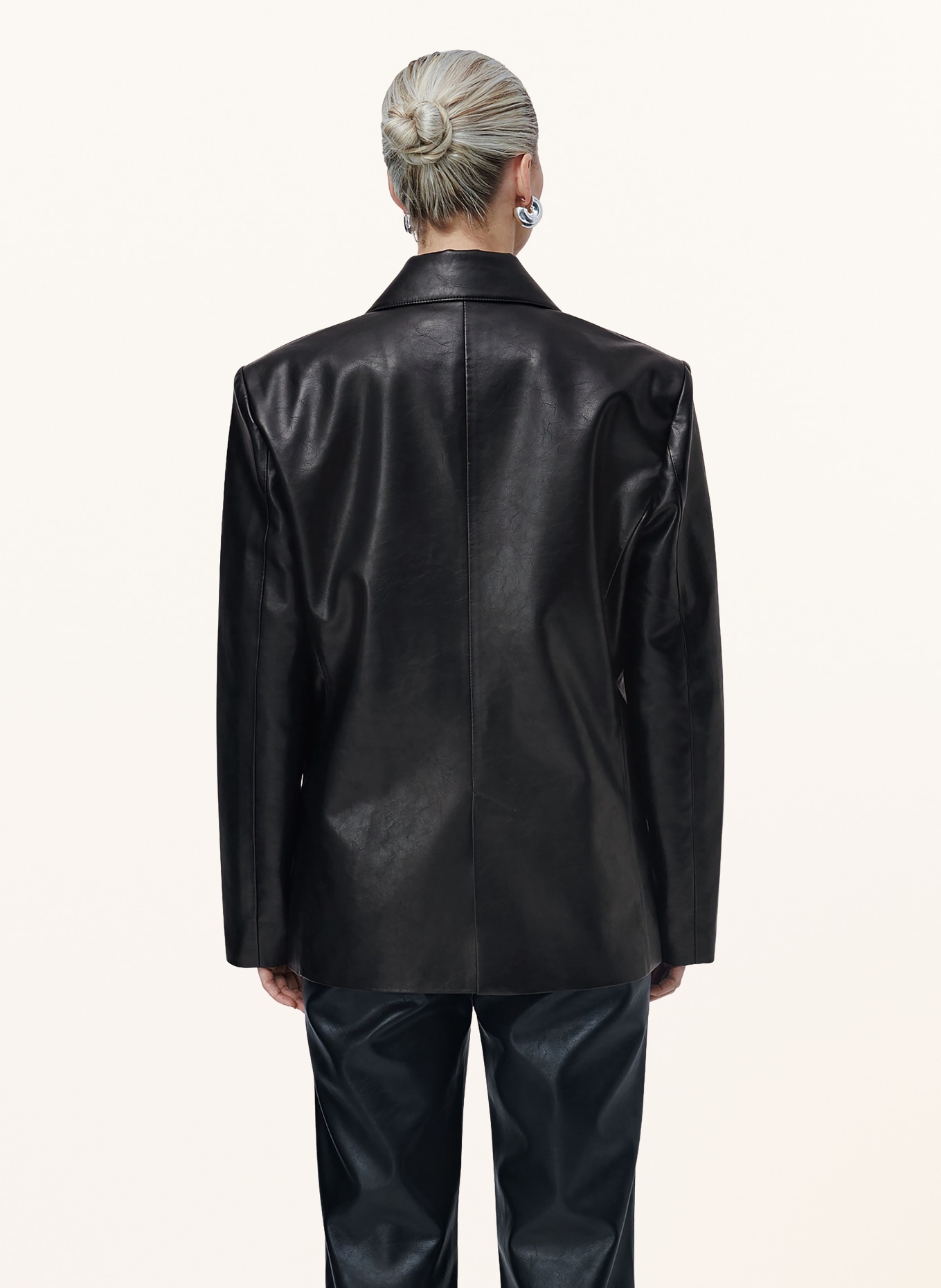 LeGer Studio Blazer INSA aspect cuir: NOIR