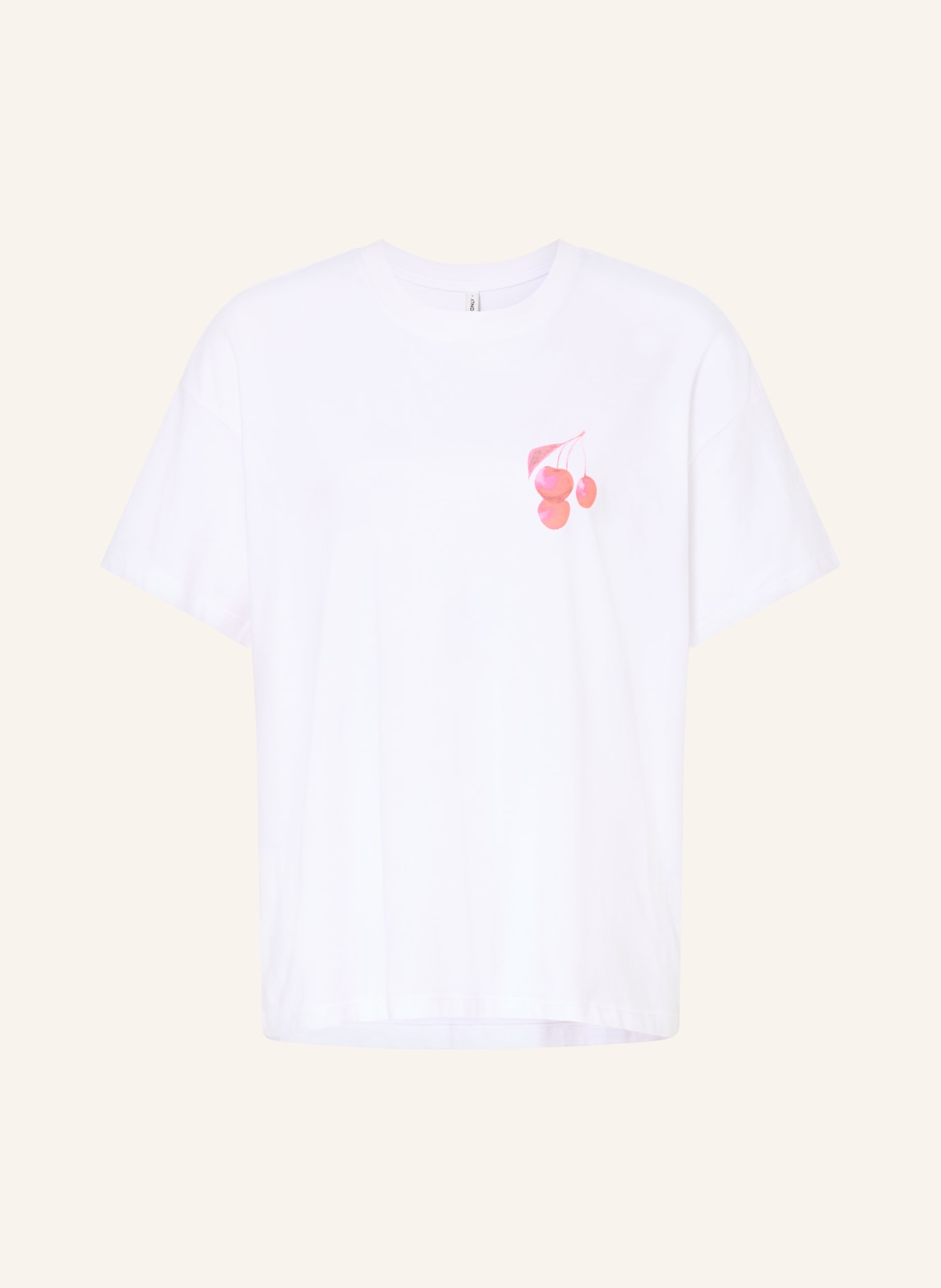 ONLY T-shirt: WIT / ROZE / ROOD