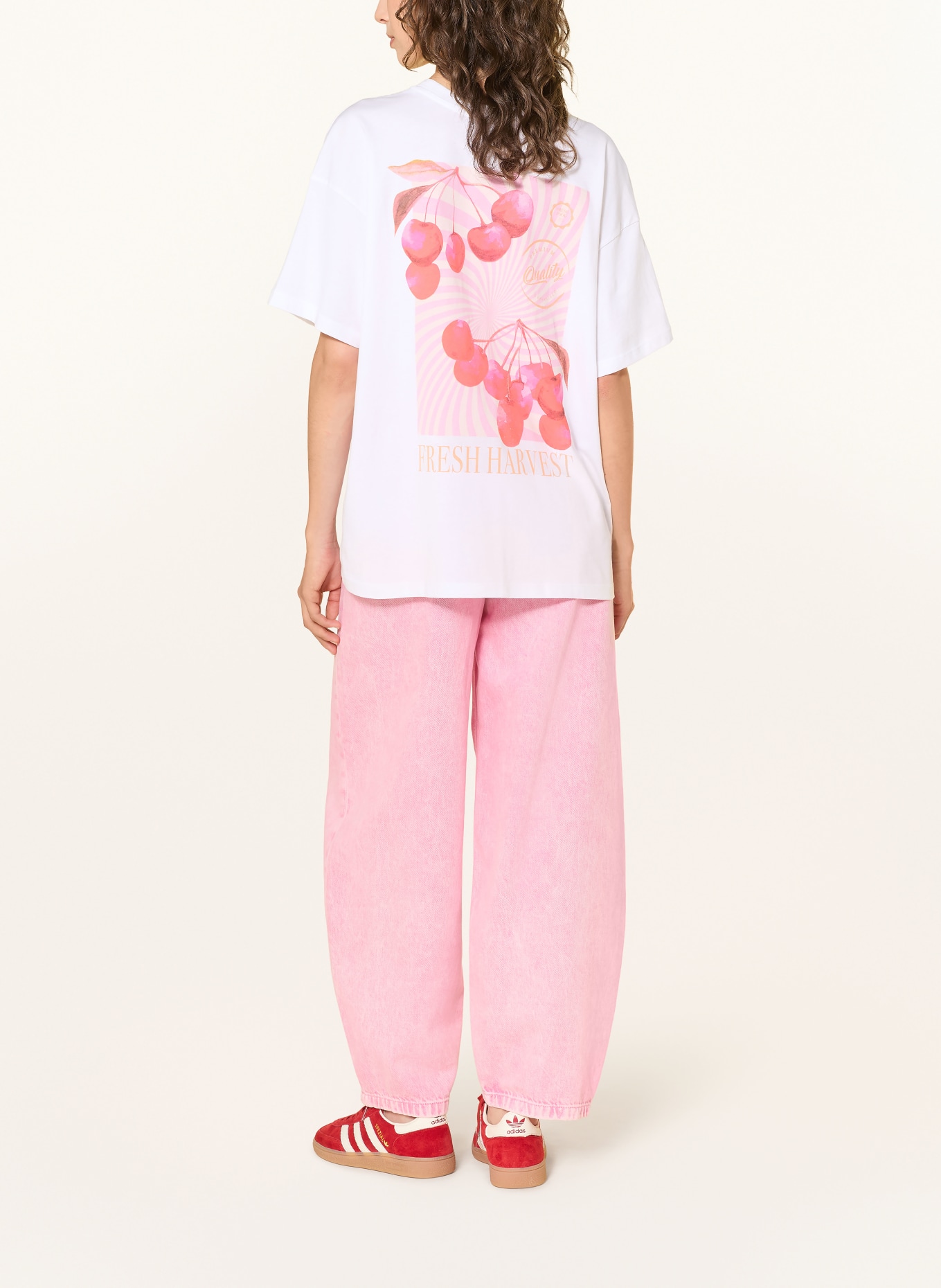 ONLY T-shirt: WIT / ROZE / ROOD