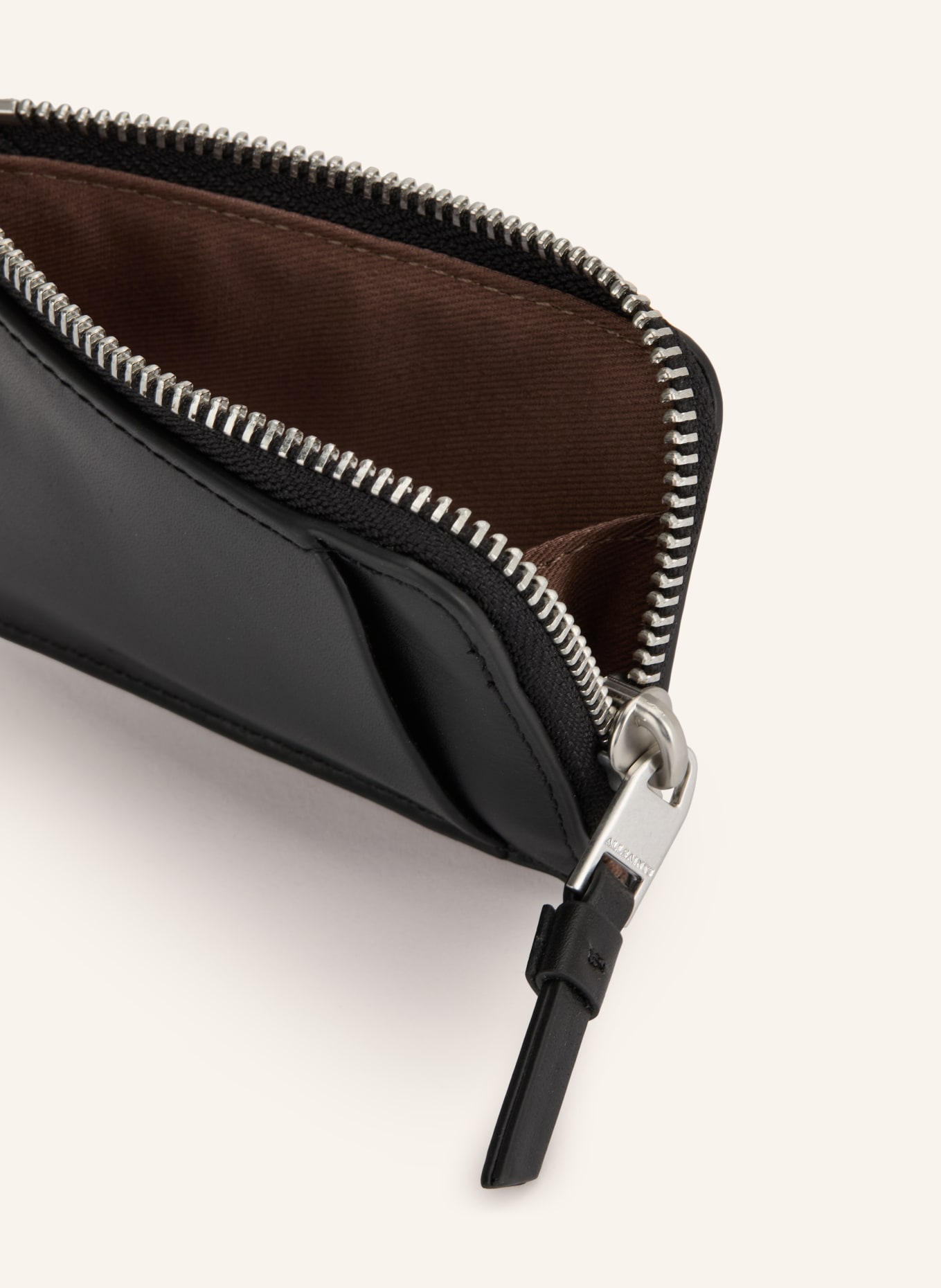 ALLSAINTS porte-cartes: NOIR / ARGENT