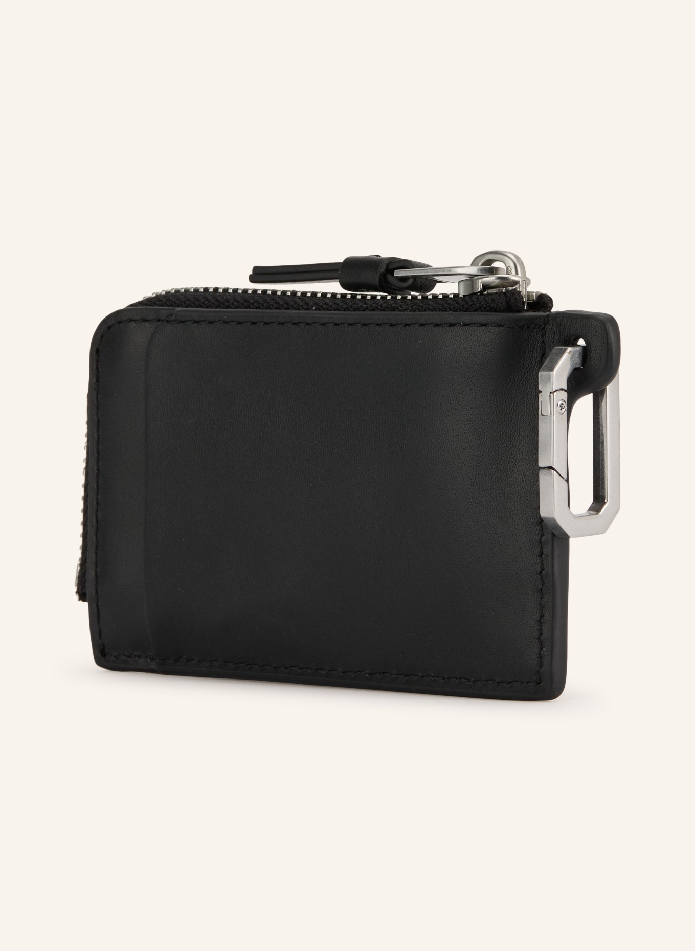 ALLSAINTS porte-cartes: NOIR / ARGENT