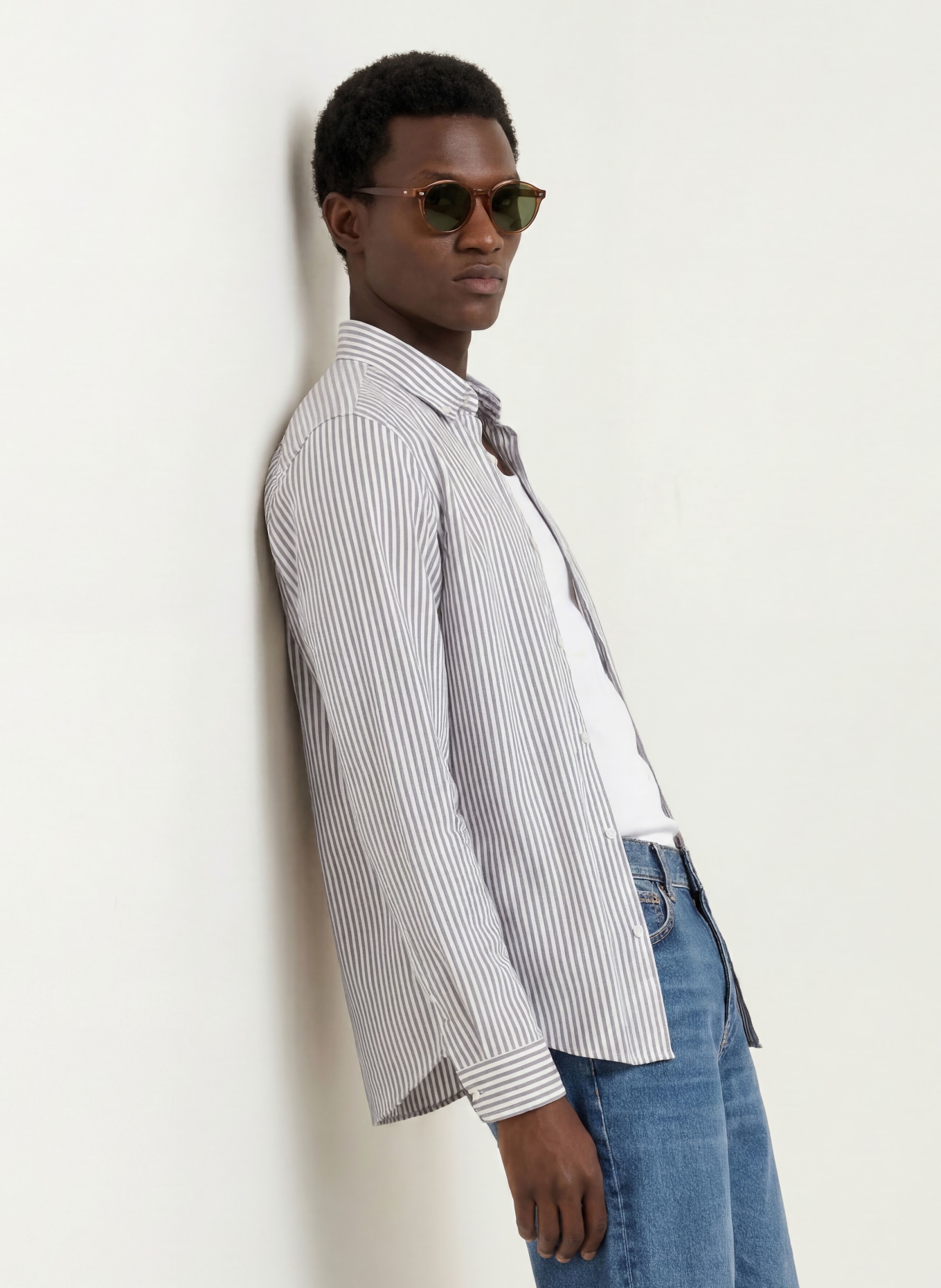 BOSS Hemd Slim Fit: WEISS / GRÜN