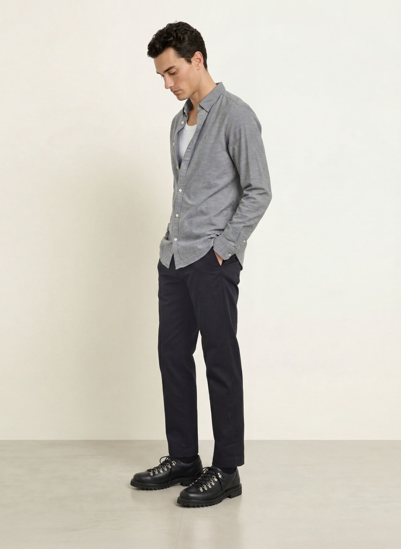 ALLSAINTS Corduroy shirt LORELLA Slim Fit: GRAY