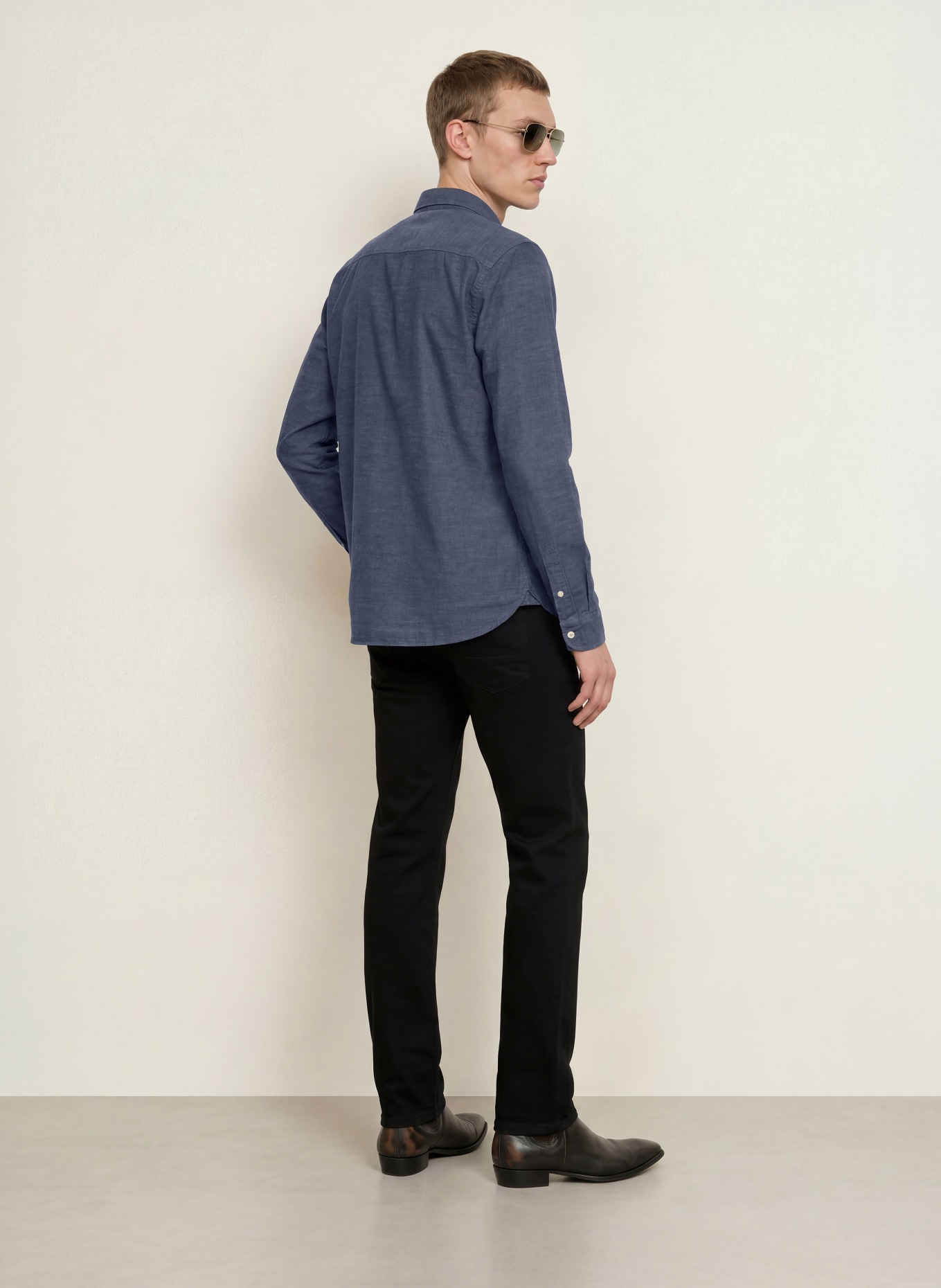ALLSAINTS Corduroy overhemd LORELLA Slim Fit: DONKERBLAUW