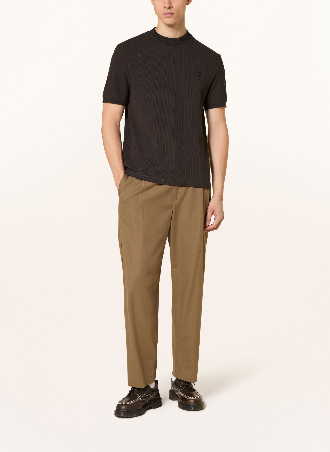 FRED PERRY T-shirt: DARK BROWN