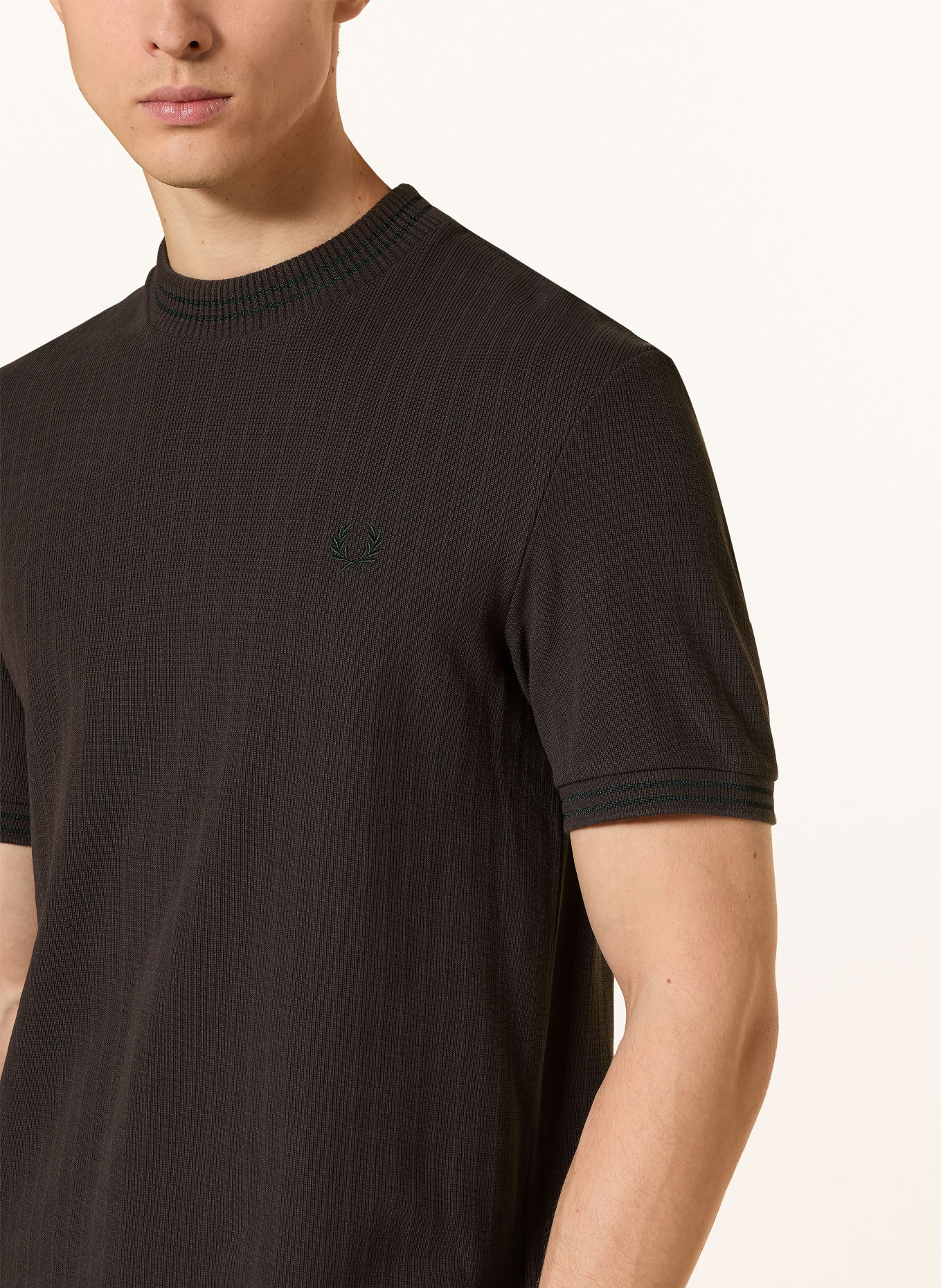 FRED PERRY T-shirt: DARK BROWN