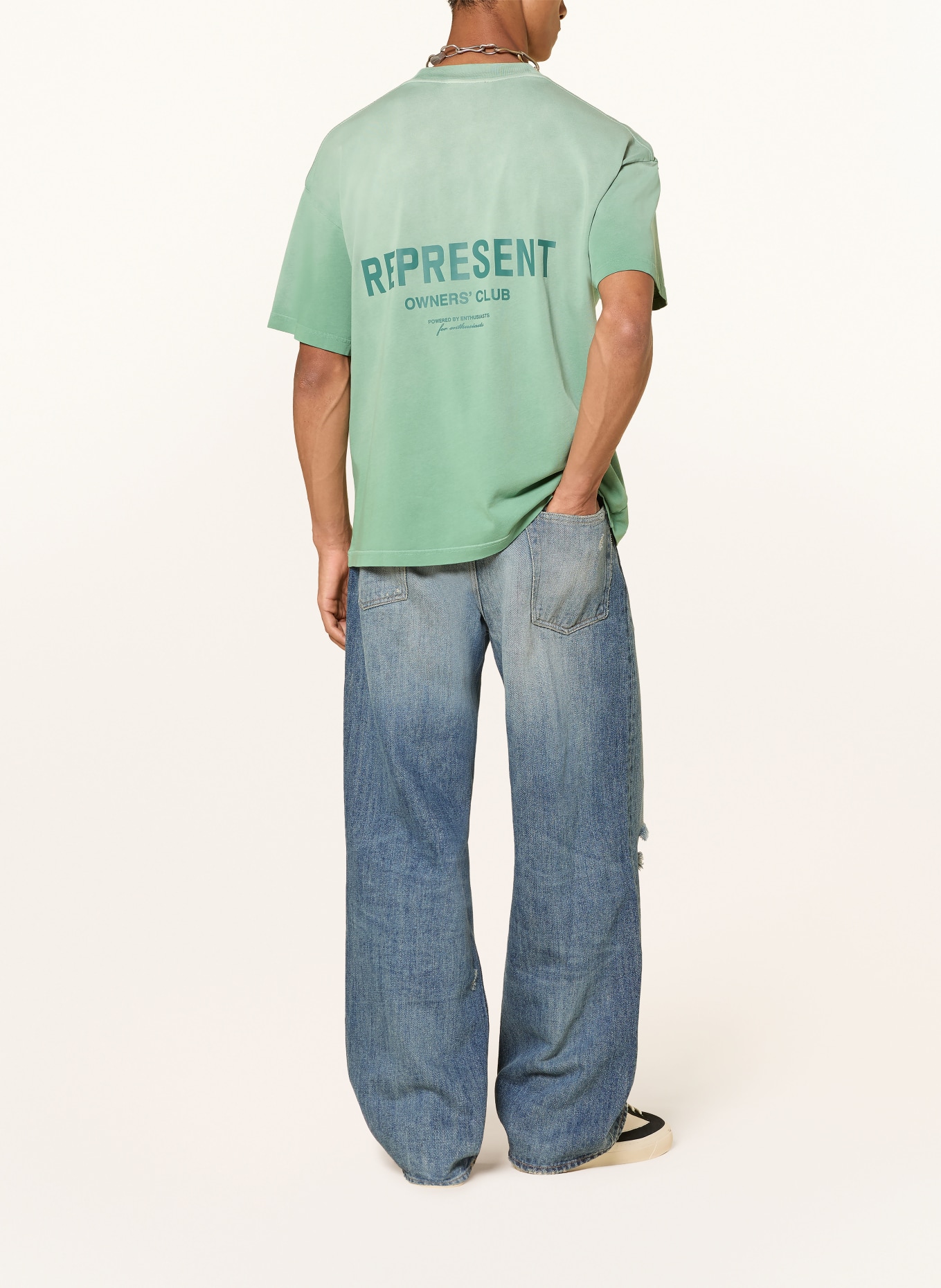 REPRESENT T-shirt: LIGHT GREEN / GREEN