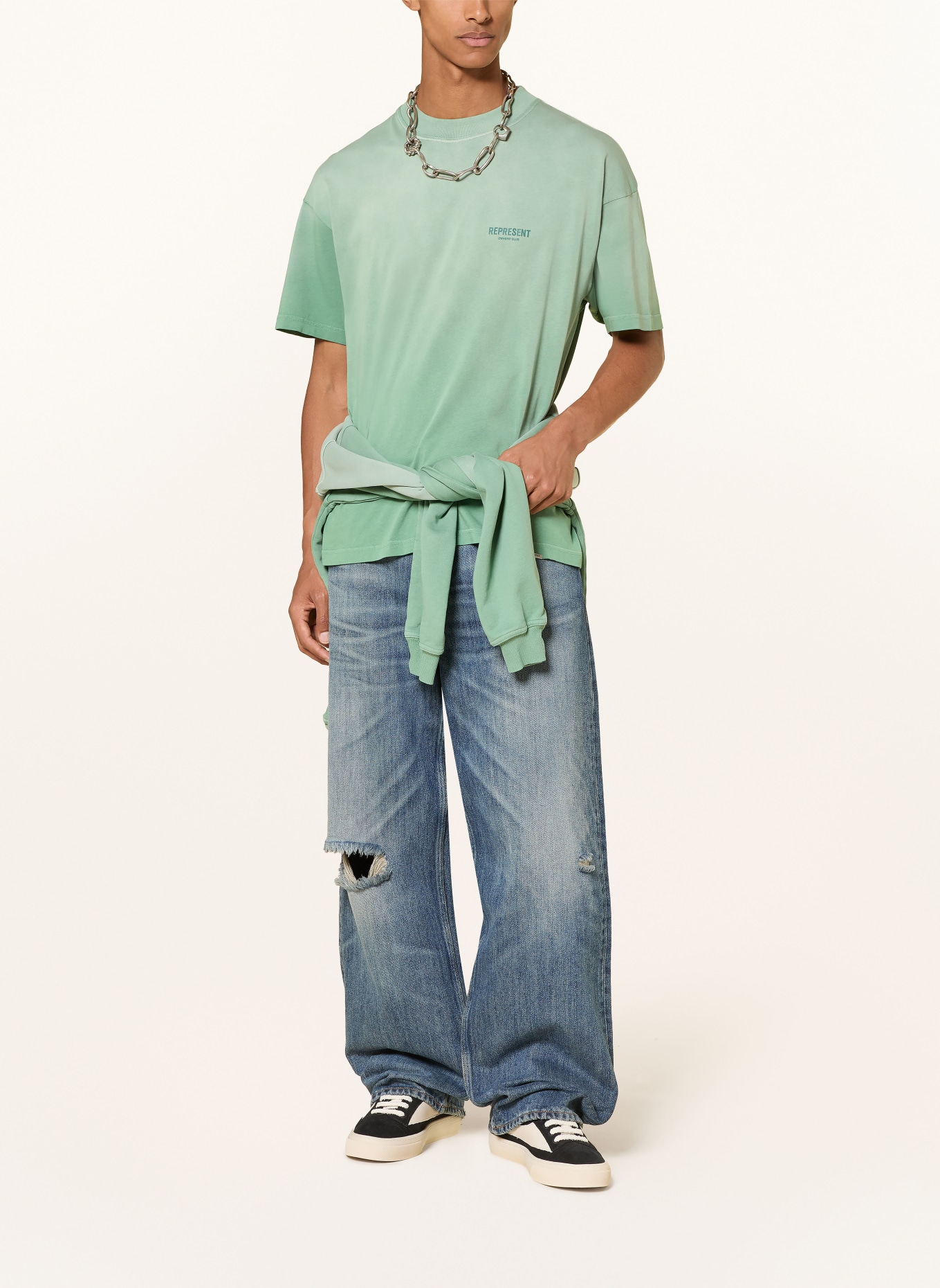 REPRESENT T-shirt: LIGHT GREEN / GREEN