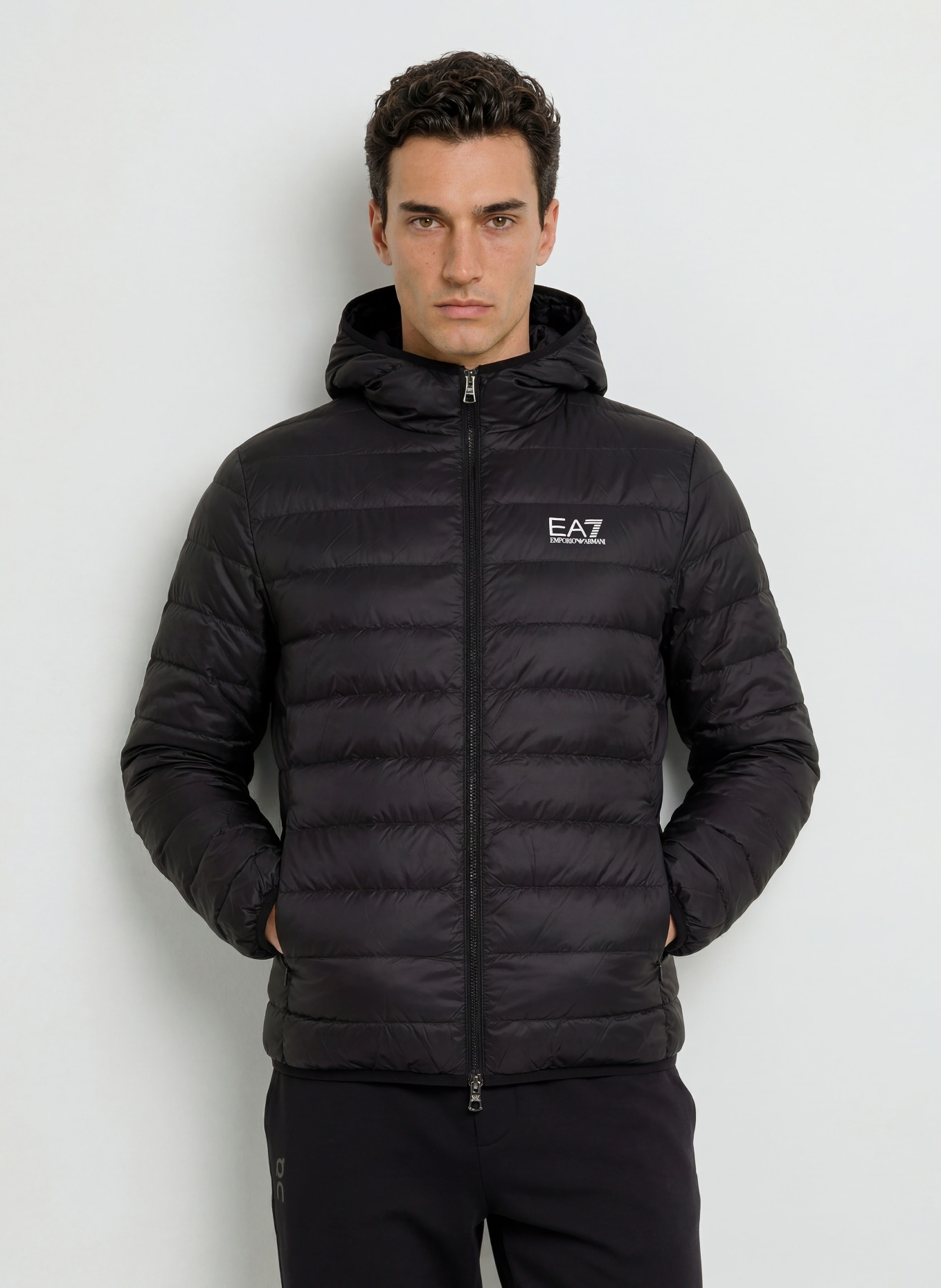 EA7 EMPORIO ARMANI Lightweight-Daunenjacke CORE IDENTITY: SCHWARZ