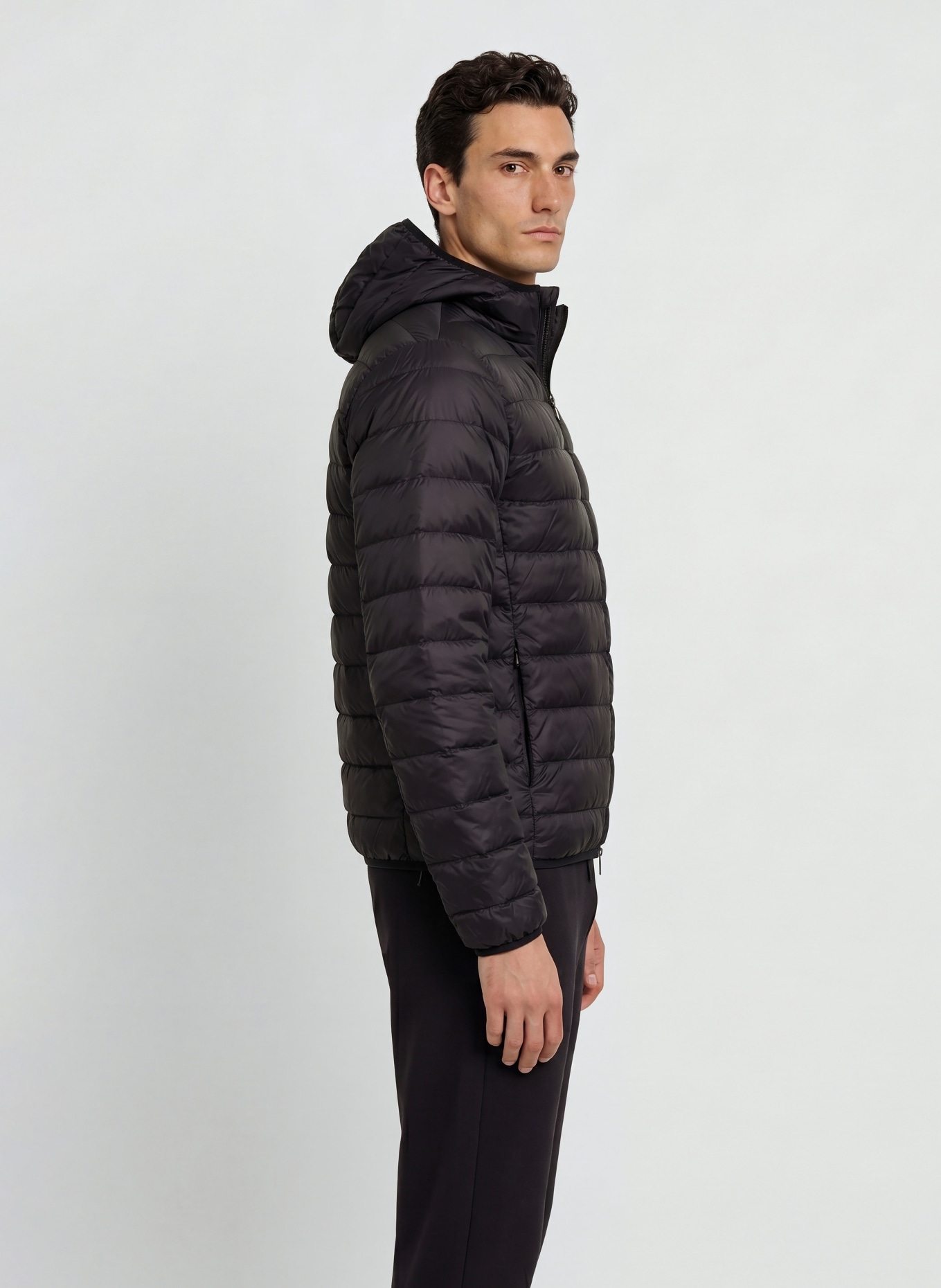 EA7 EMPORIO ARMANI Lightweight-Daunenjacke CORE IDENTITY: SCHWARZ