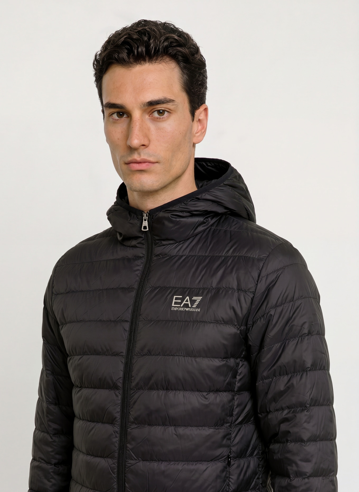 EA7 EMPORIO ARMANI Lightweight-Daunenjacke CORE IDENTITY: SCHWARZ