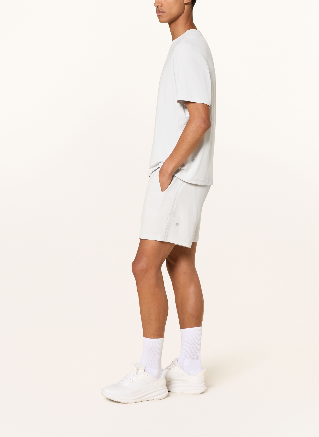lululemon Szorty treningowe PACE BREAKER LINERLESS SHORT 7IN: KREMOWY