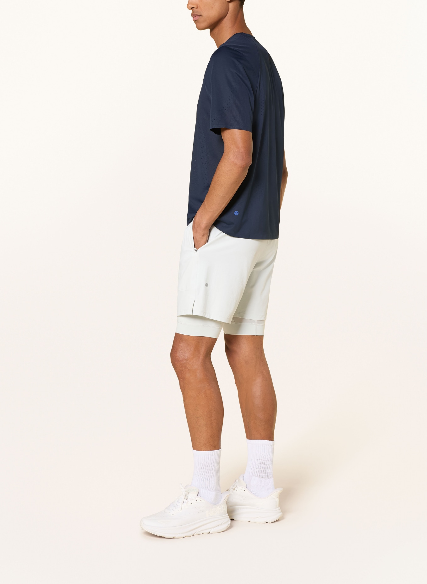 lululemon Szorty treningowe 2 w 1 LICENSE TO TRAIN 7IN: JASNOCZARY
