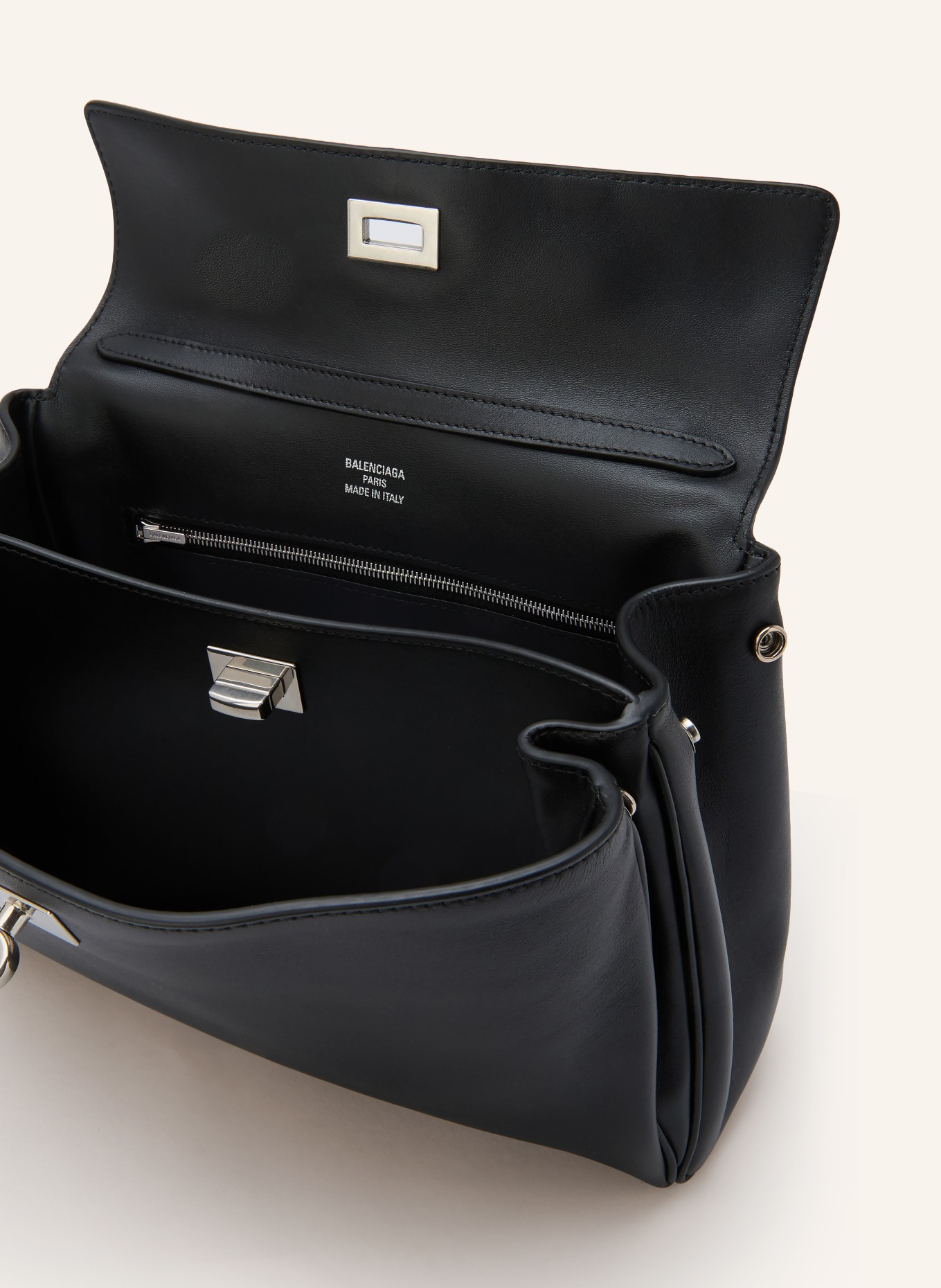 BALENCIAGA Schultertasche: SCHWARZ / SILBER