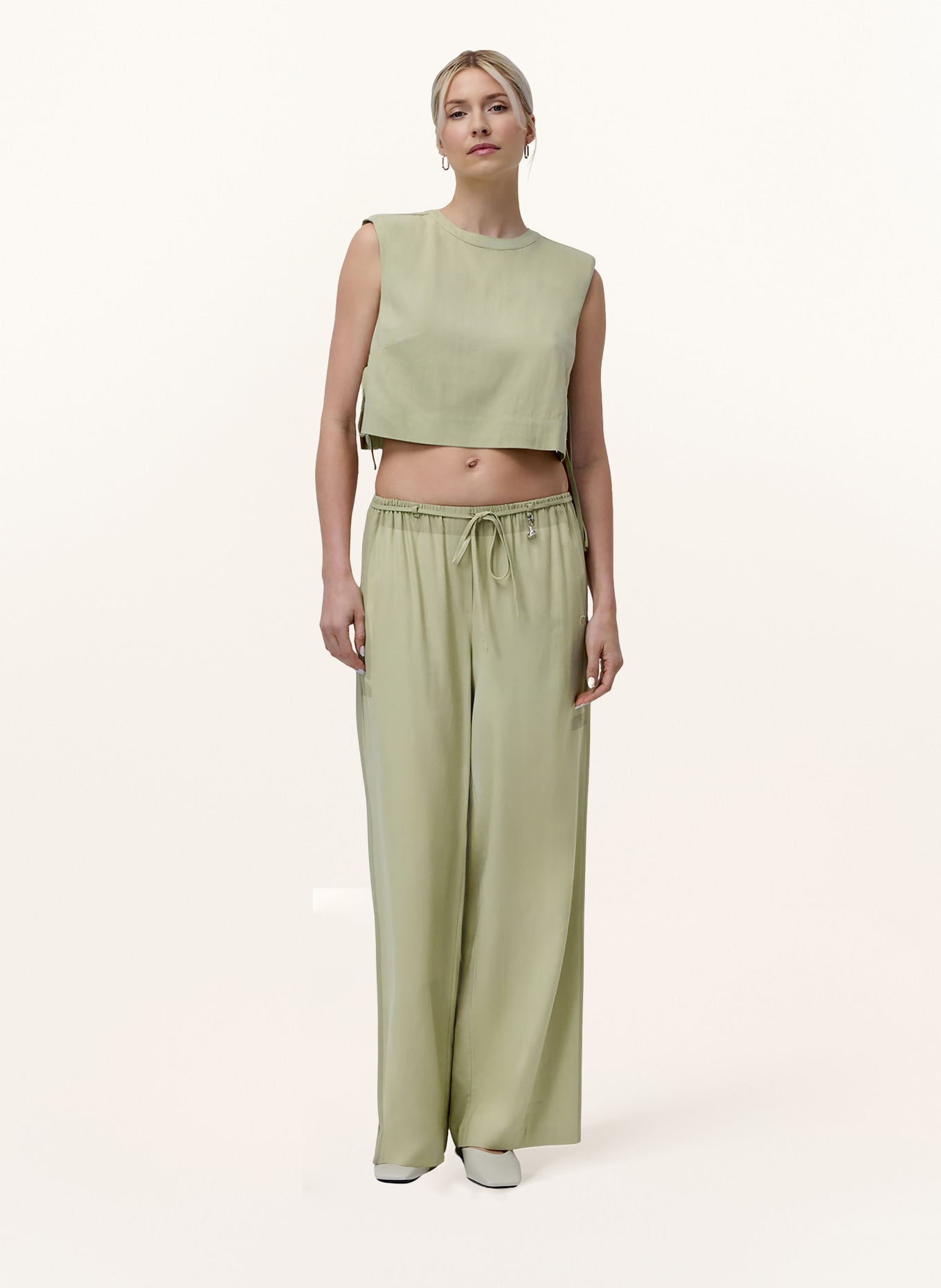 LeGer Studio Blouse top HANKE with linen: LIGHT GREEN