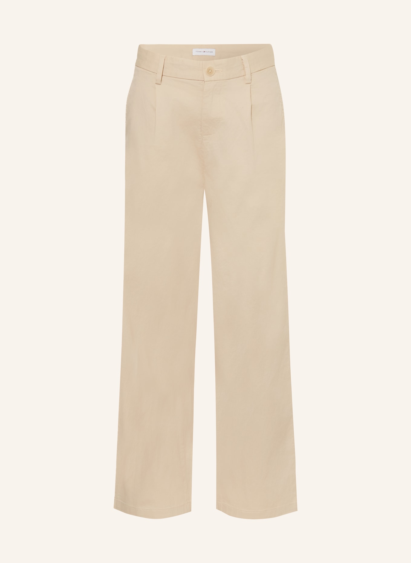 TOMMY HILFIGER Chinosy straight fit: BEŻOWY