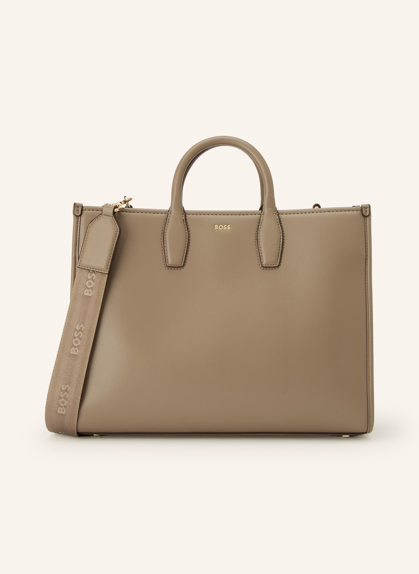 BOSS Handbag SANDY: TAUPE / GOLD