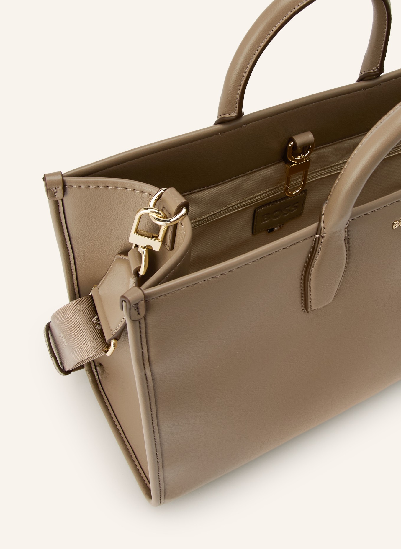 BOSS Handbag SANDY: TAUPE / GOLD