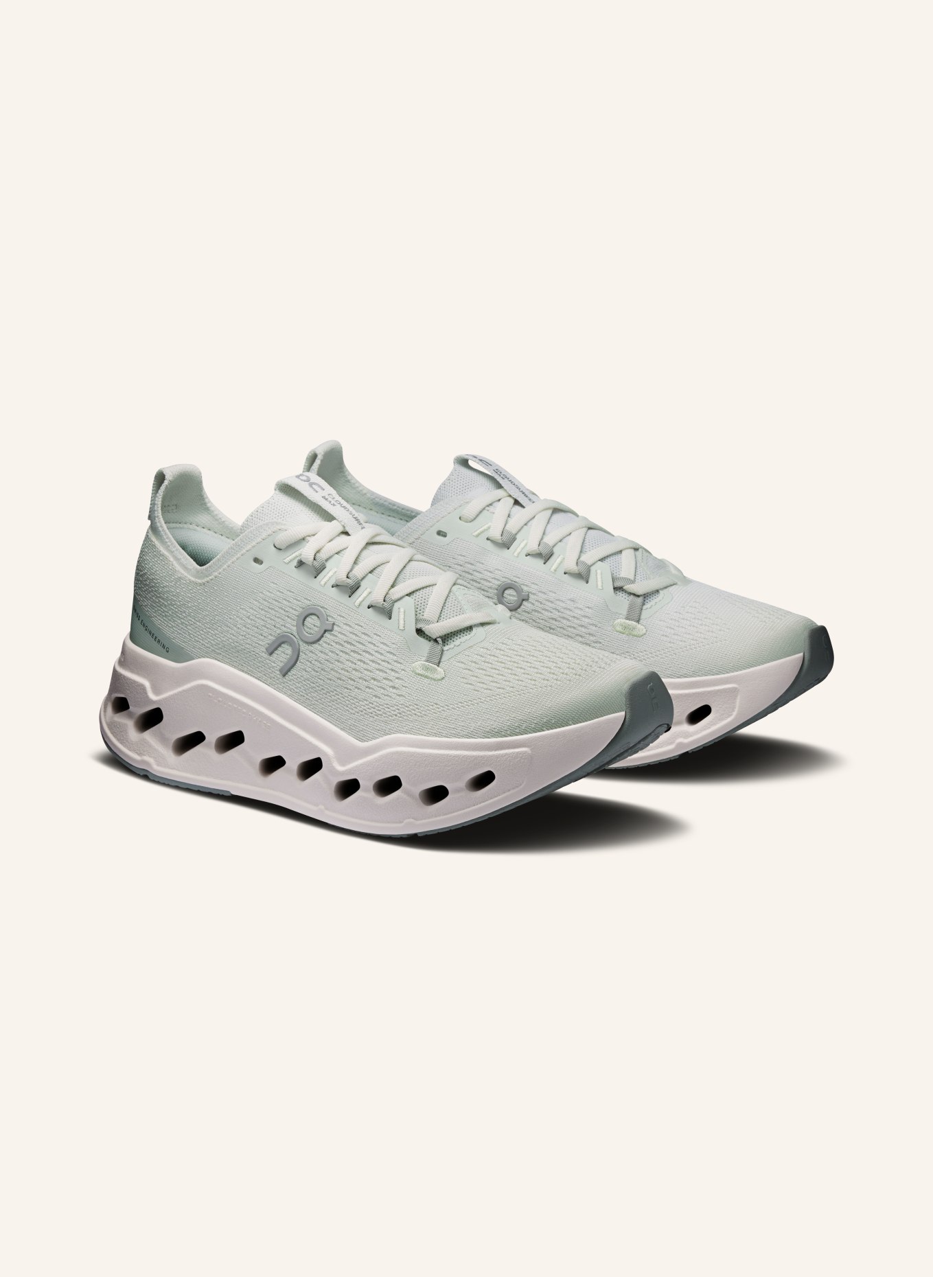 On Chaussures de course CLOUDSURFER MAX: BLANC / MENTHE