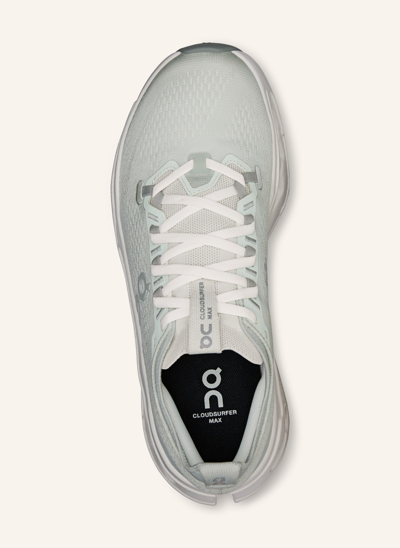 On Chaussures de course CLOUDSURFER MAX: BLANC / MENTHE