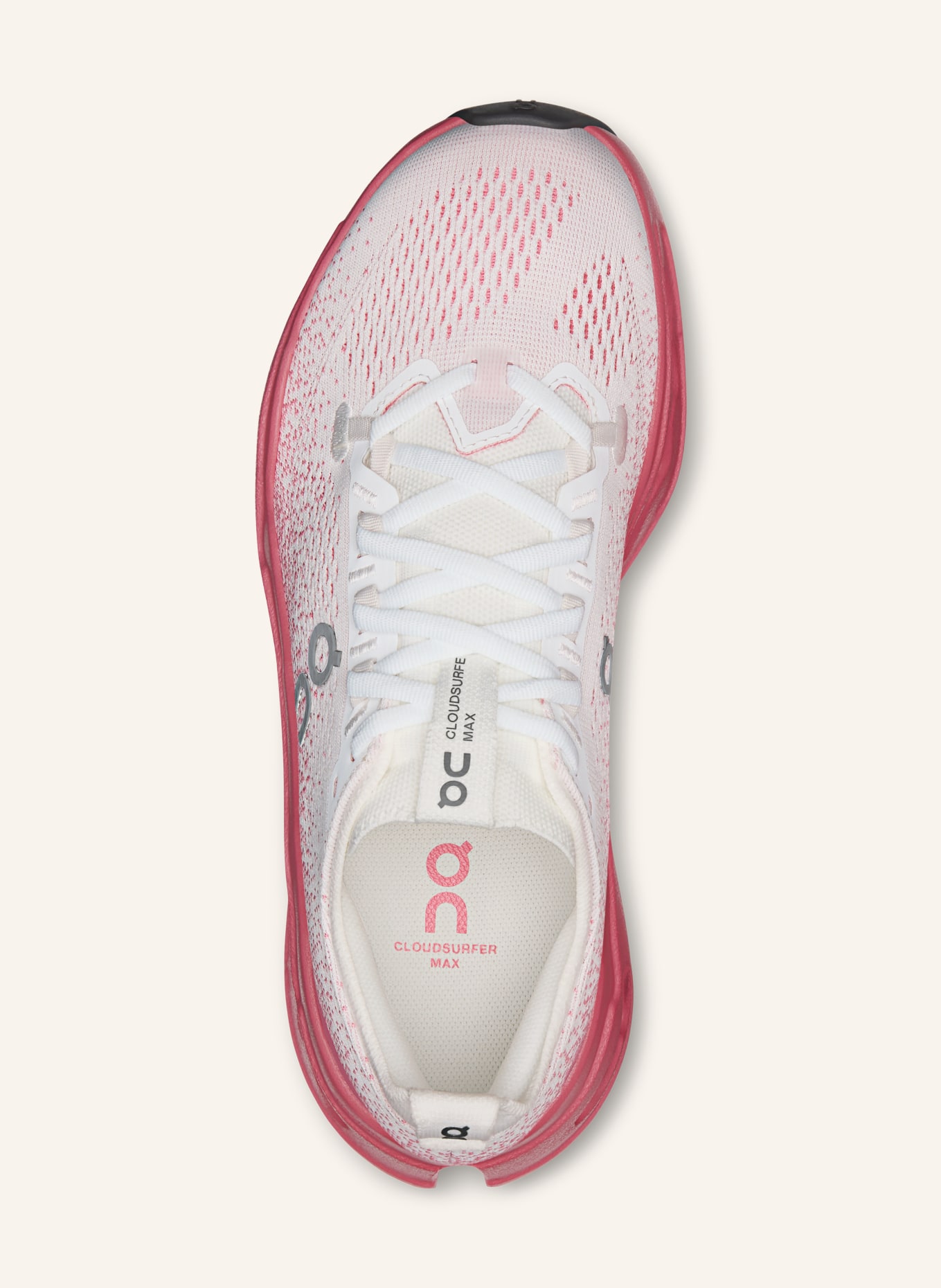 On Buty do biegania CLOUDSURFER MAX: BIAŁY / MOCNORÓŻOWY