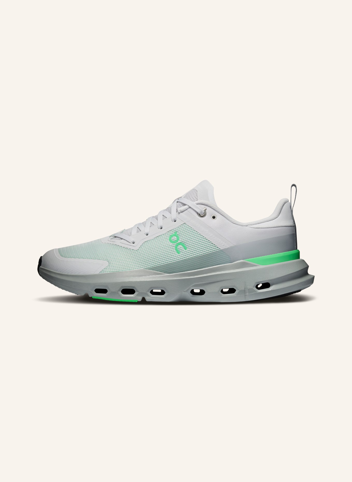 On CLOUDPULSE NEXT fitness shoes: LIGHT GRAY / NEON GREEN