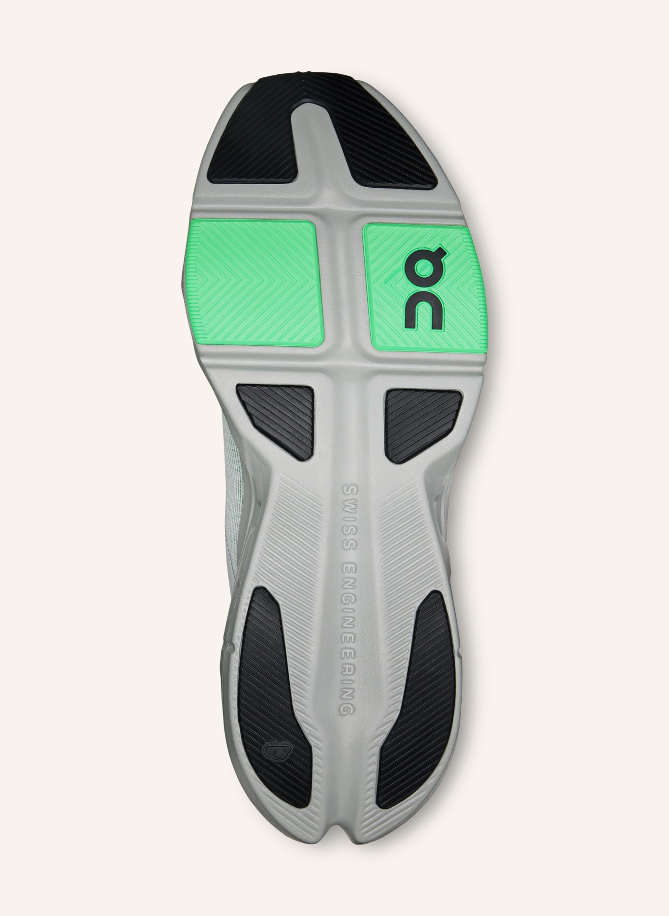 On CLOUDPULSE NEXT fitness shoes: LIGHT GRAY / NEON GREEN