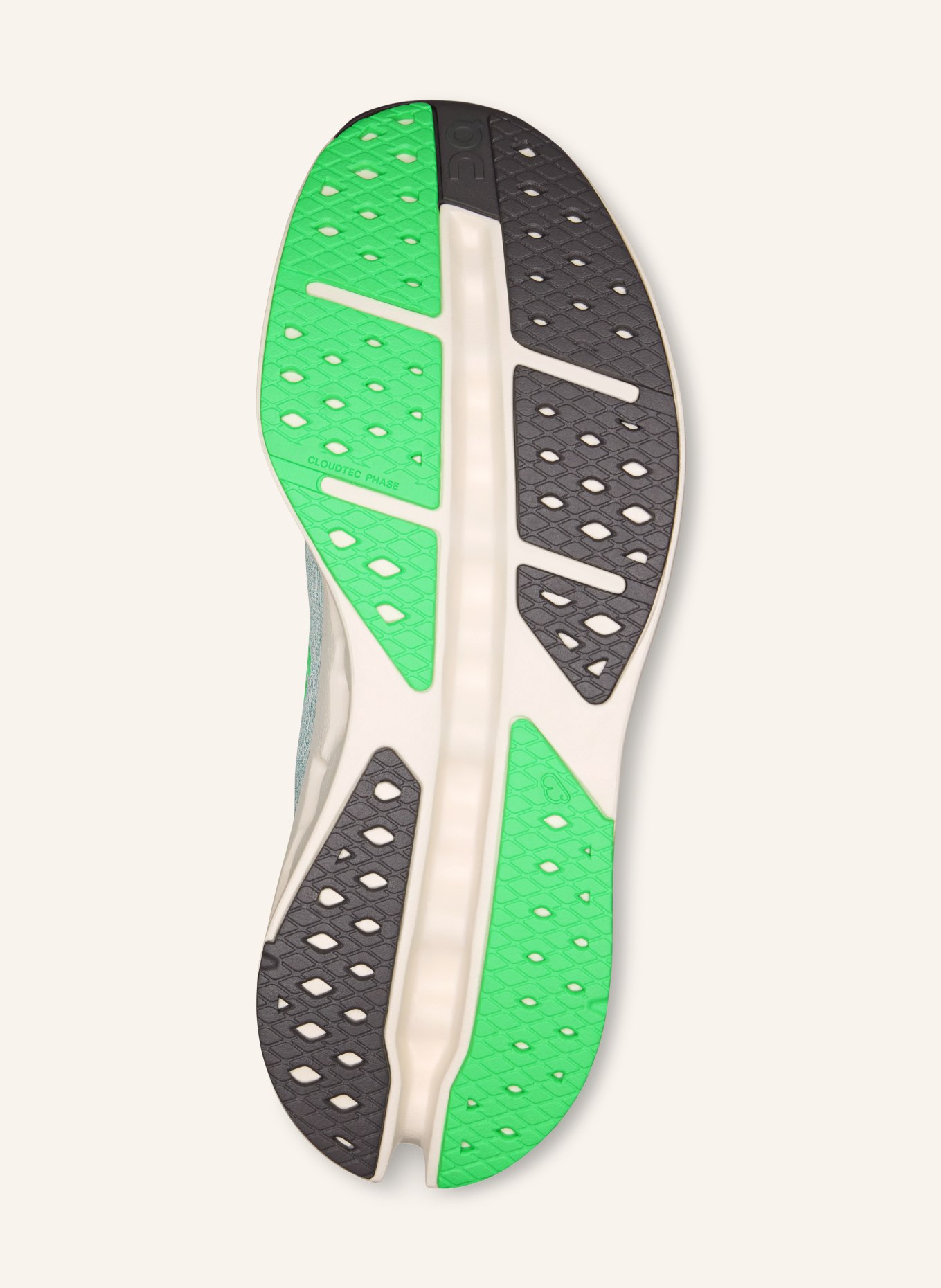 On CLOUDSURFER MAX running shoes: MINT / NEON GREEN