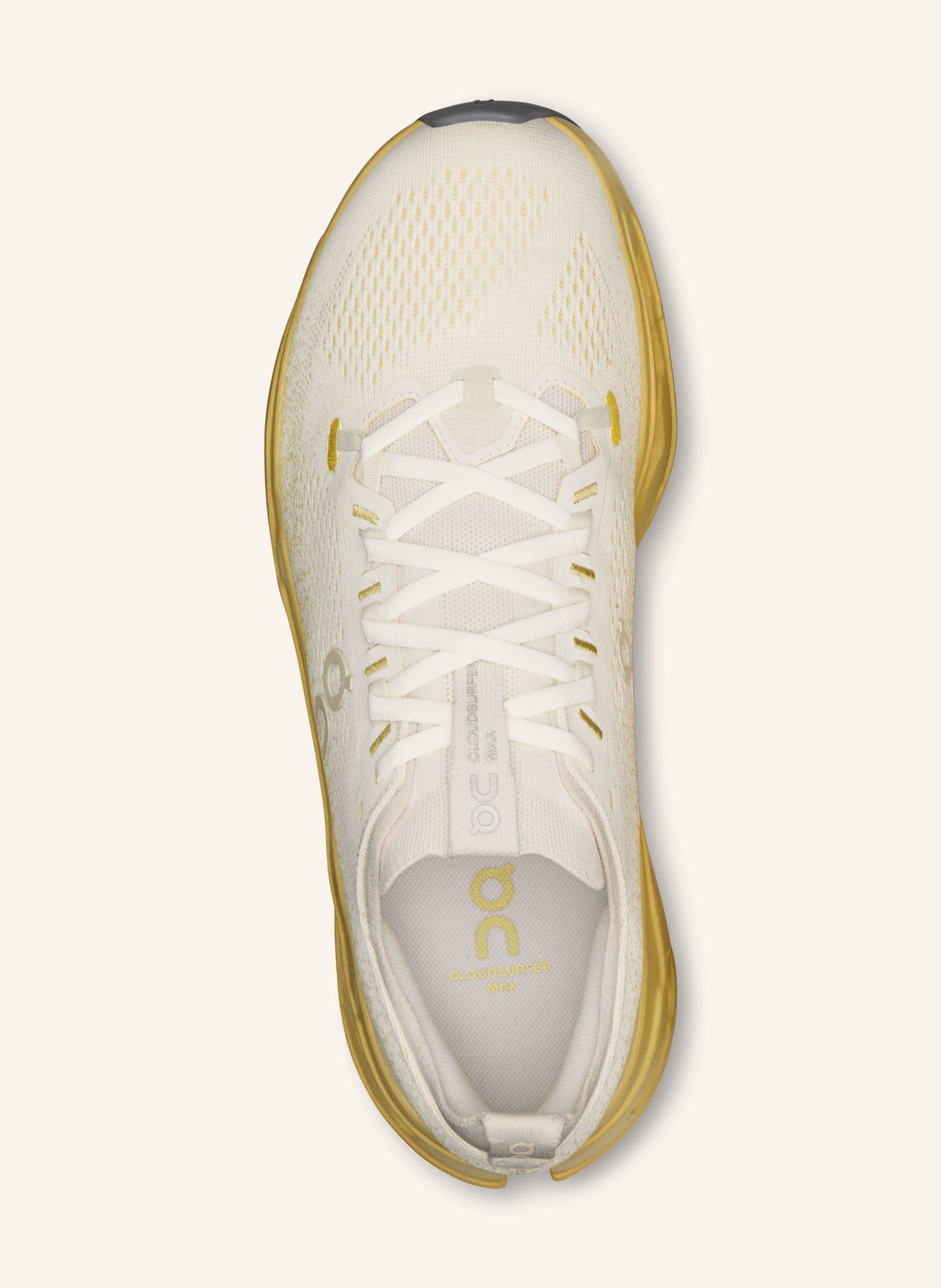 On CLOUDSURFER MAX running shoes: LIGHT YELLOW