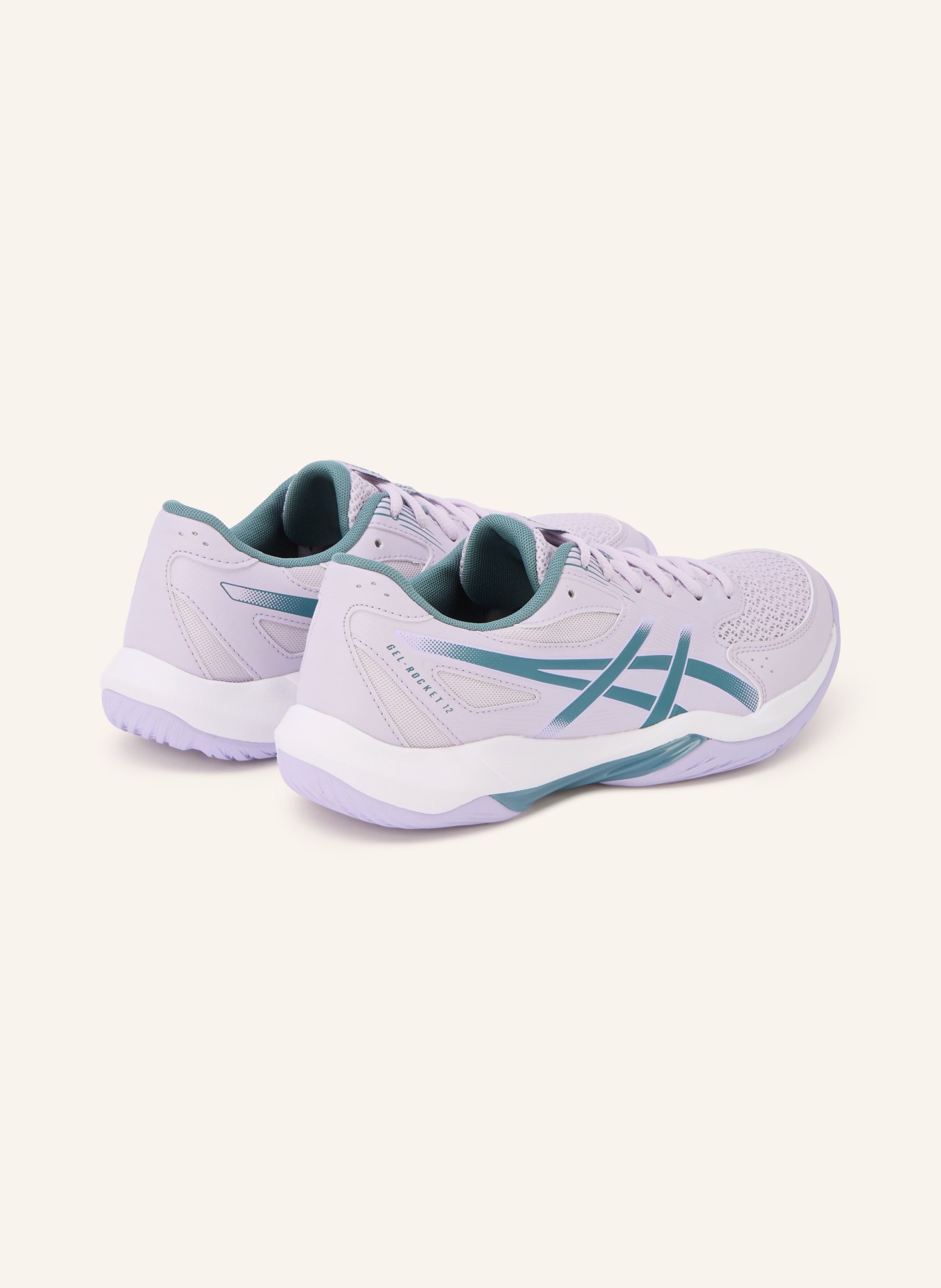 ASICS Chaussures d'intérieur GEL-ROCKET 12: LILAS CLAIR / BLEU PÉTROLE