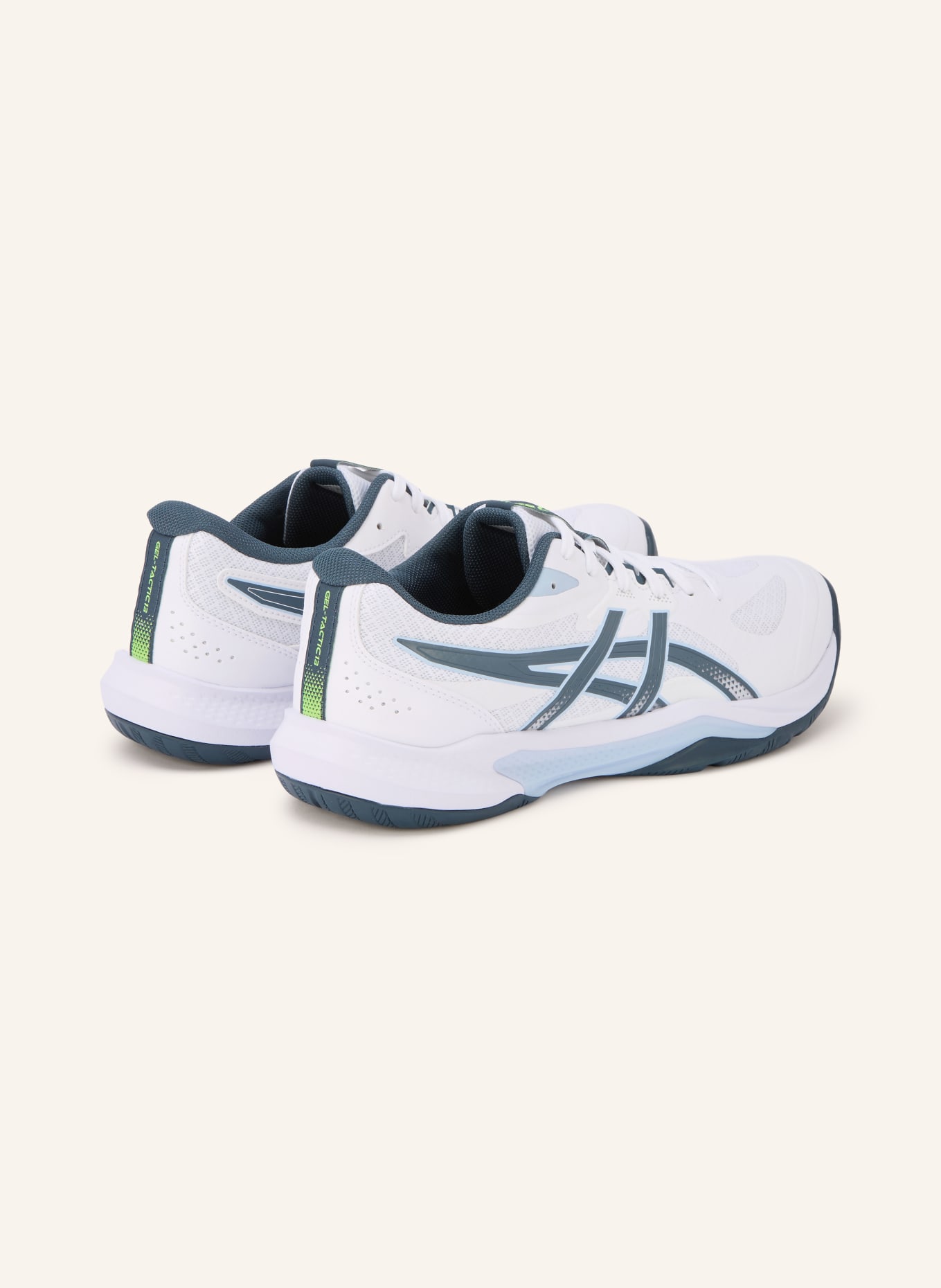 ASICS Chaussures d'intérieur GEL-TACTIC 13: BLANC / BLEU GRIS