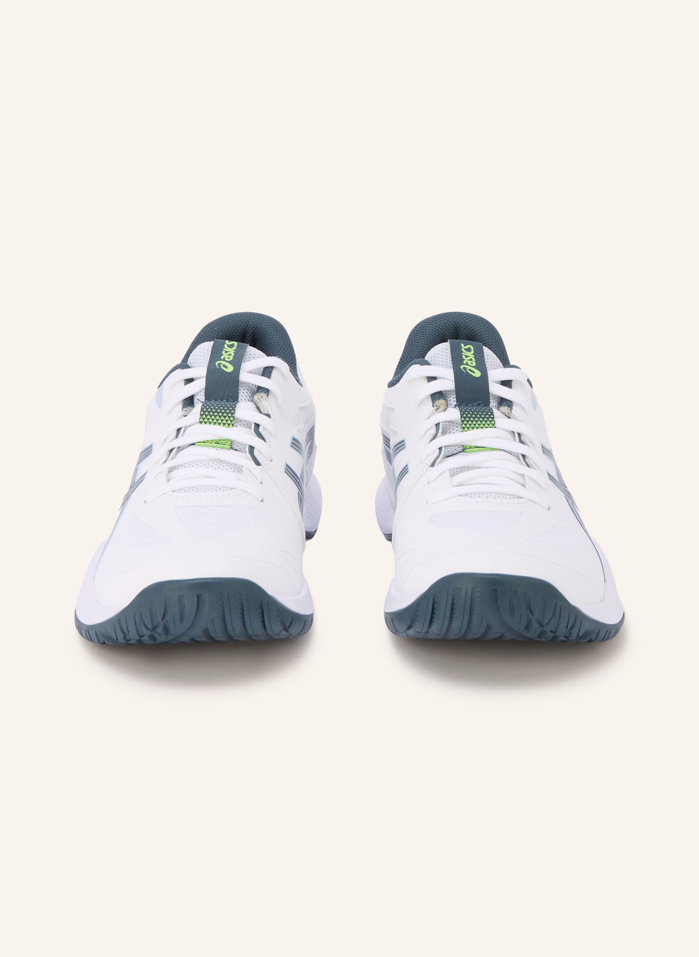 ASICS Chaussures d'intérieur GEL-TACTIC 13: BLANC / BLEU GRIS