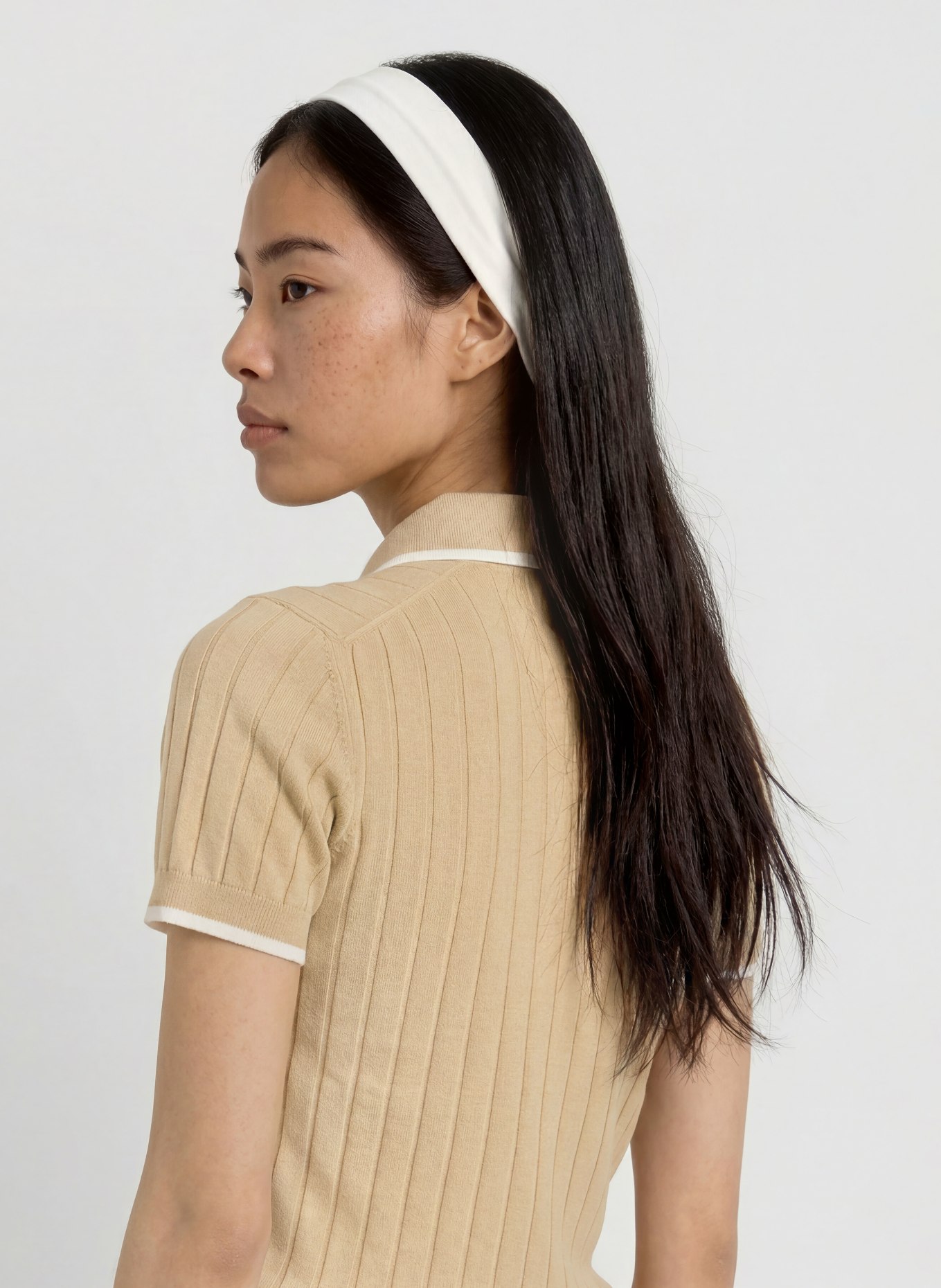 LACOSTE Functioneel poloshirt: BEIGE / WIT