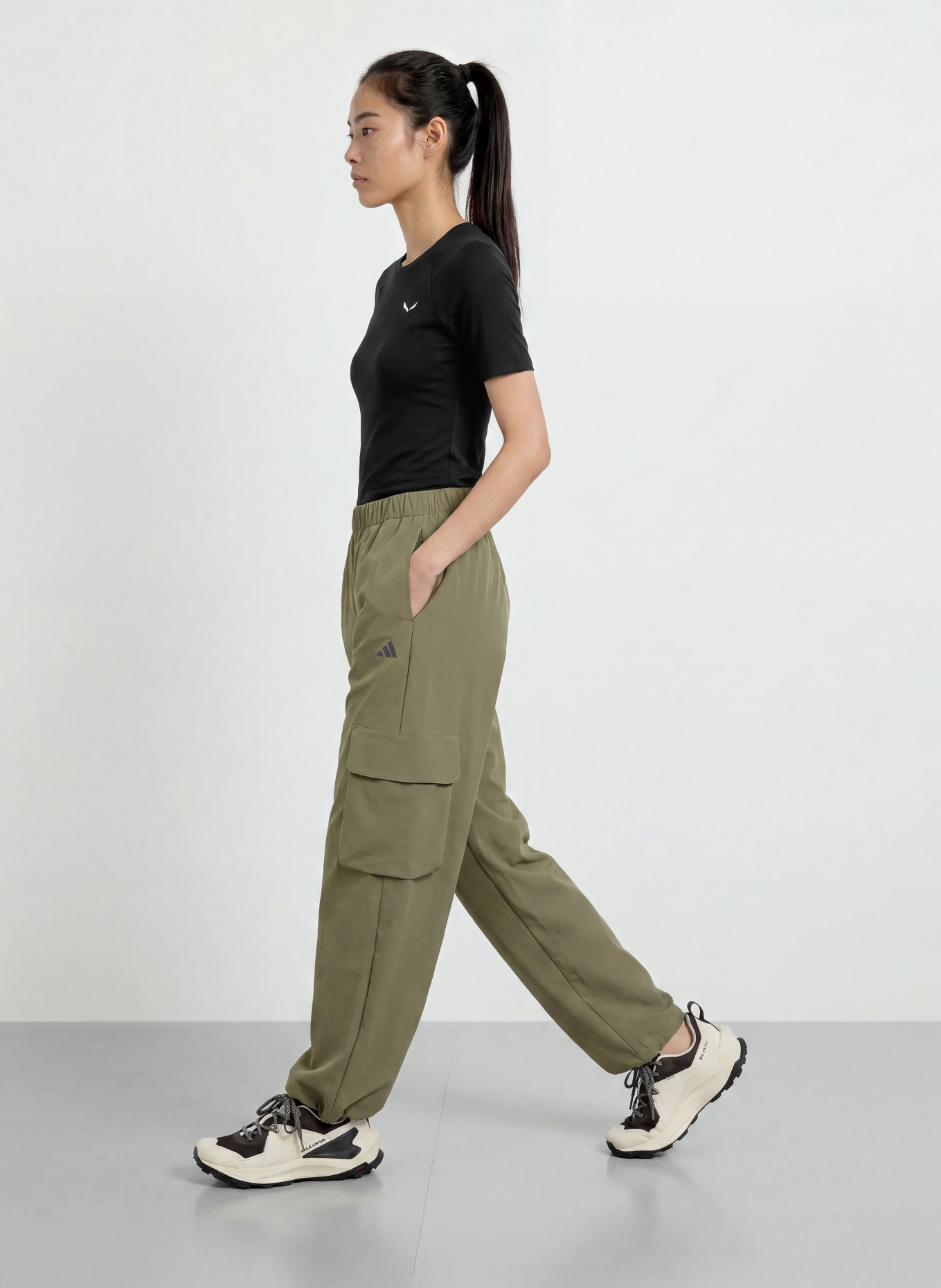 SALEWA T-shirt technique en laine mérinos: NOIR